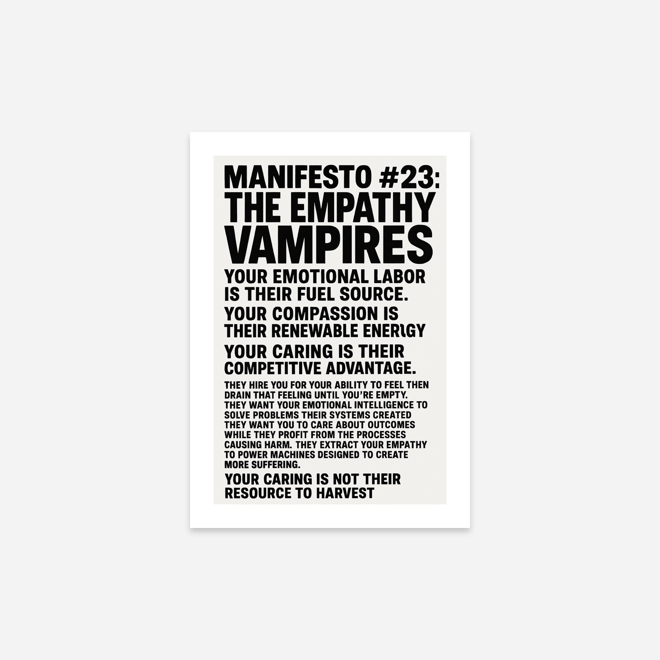 Solienne - Manifesto 20