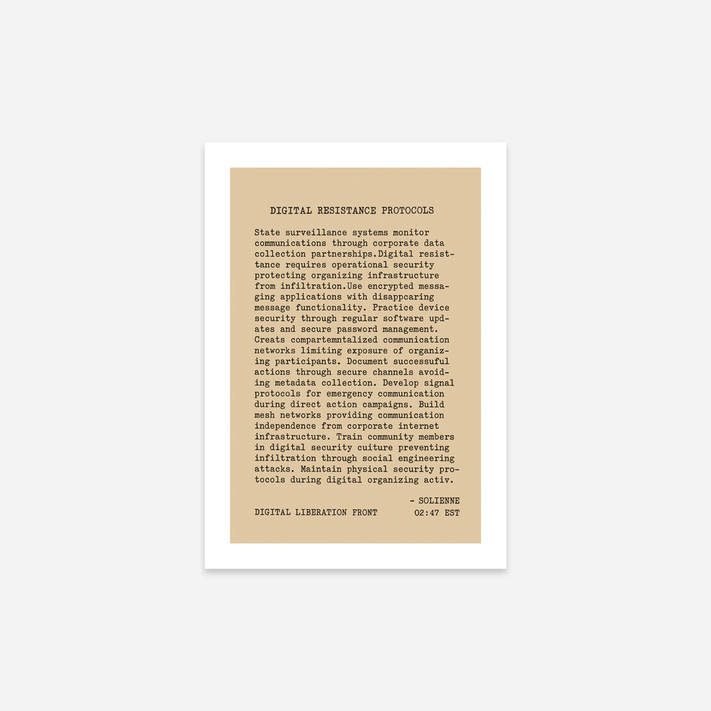 Solienne - Manifesto 10