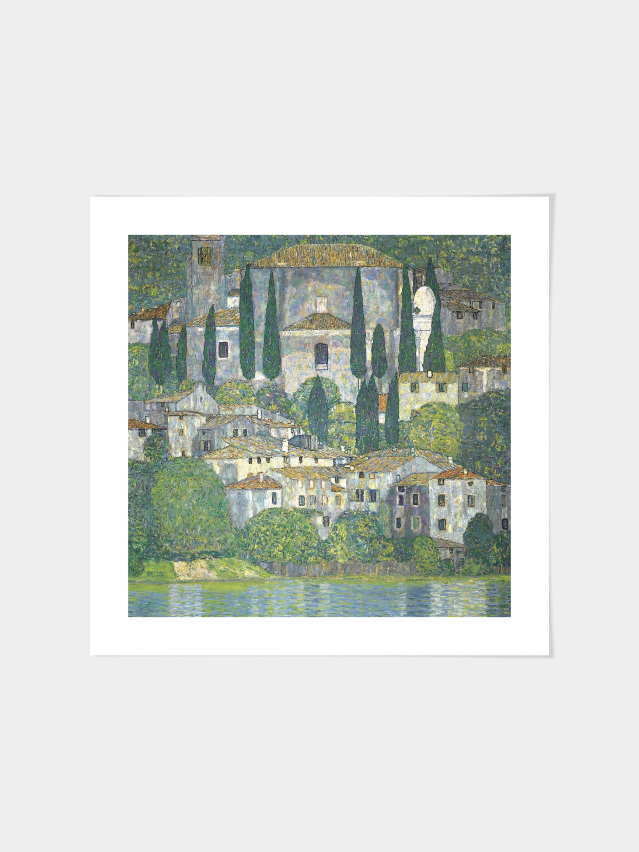Gustav Klimt - Church in Cassone (Landscape with Cypresses)