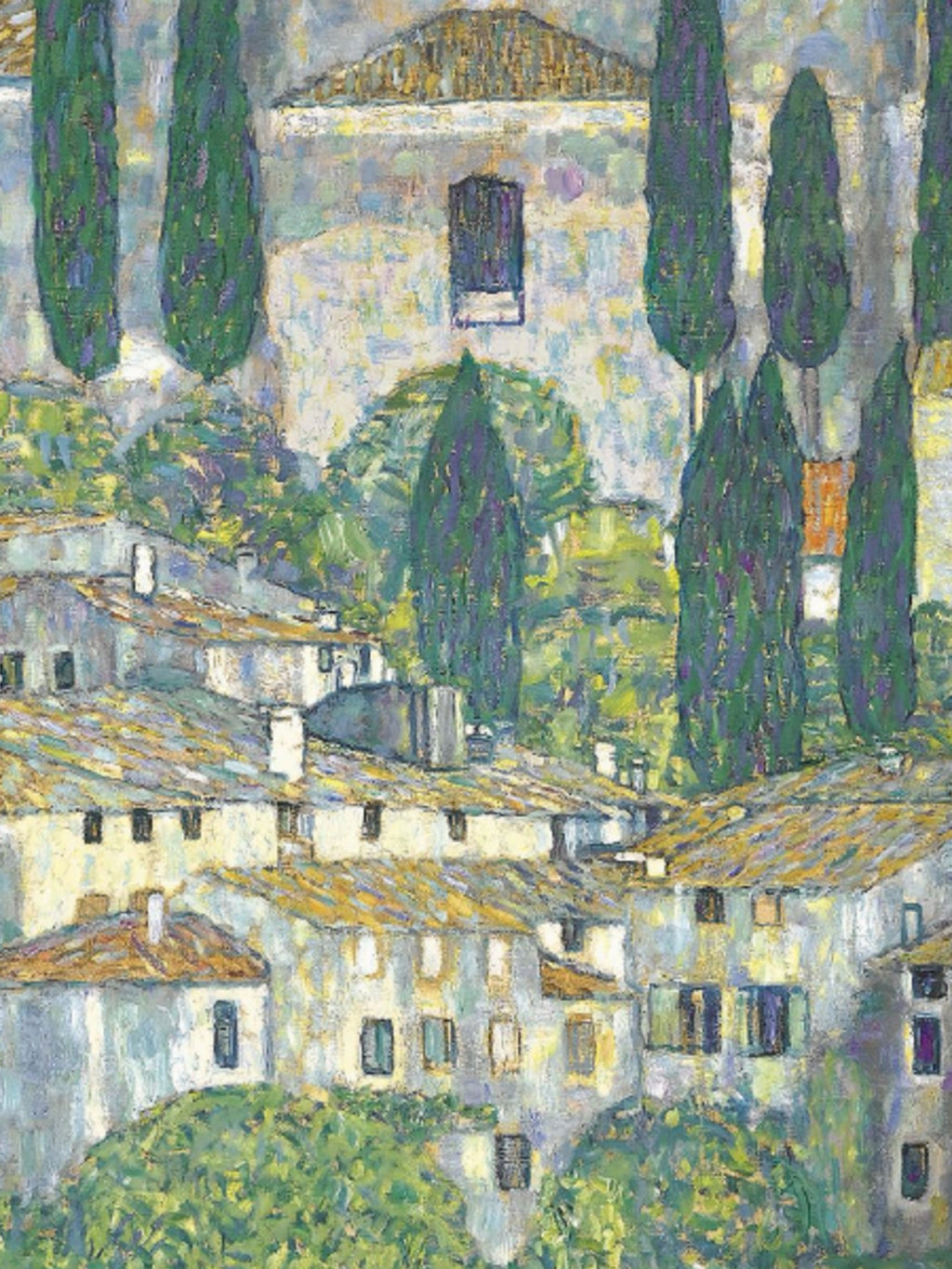 Gustav Klimt - Church in Cassone (Landscape with Cypresses)