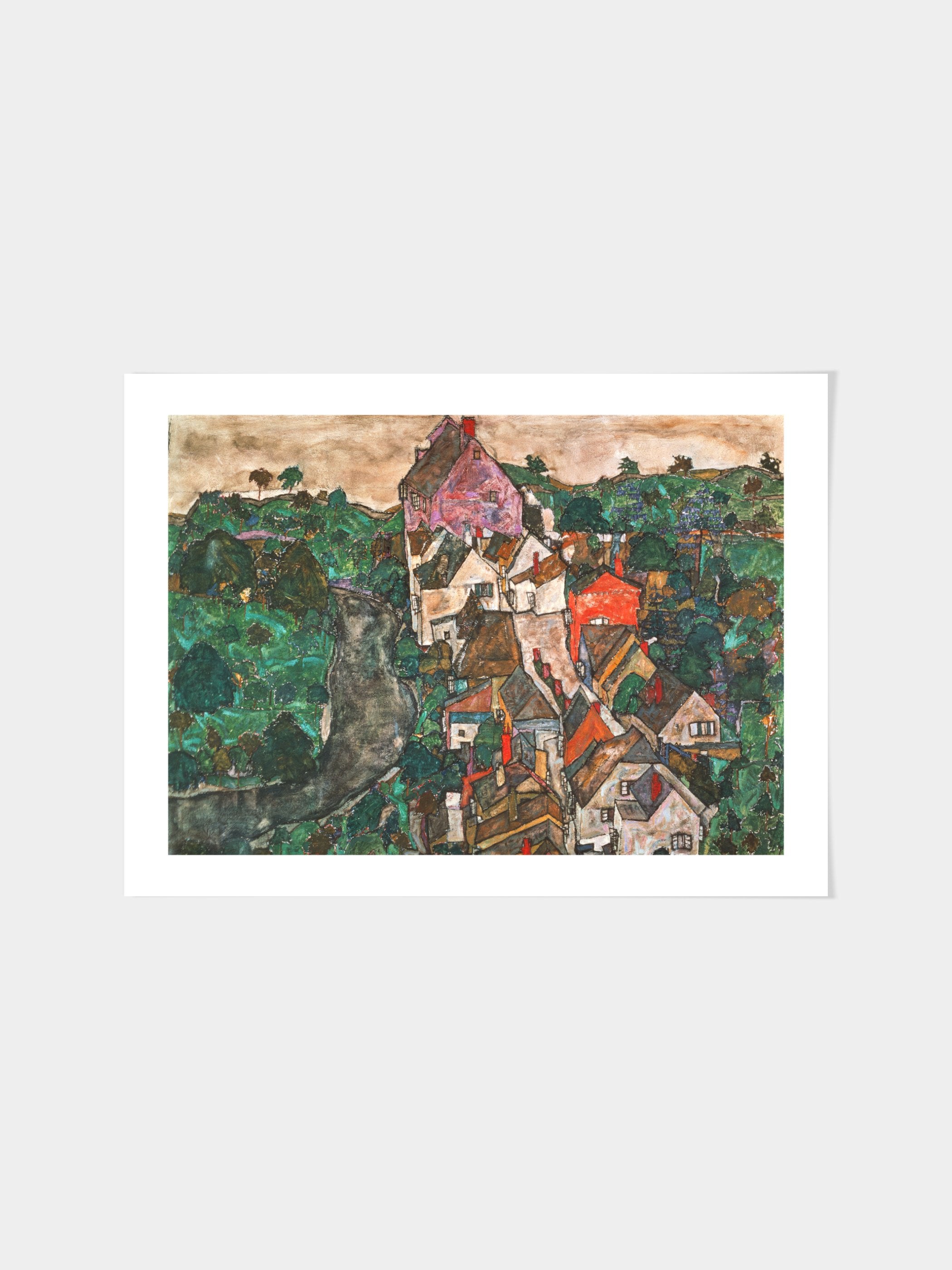 Egon Schiele - Landscape at Krumau