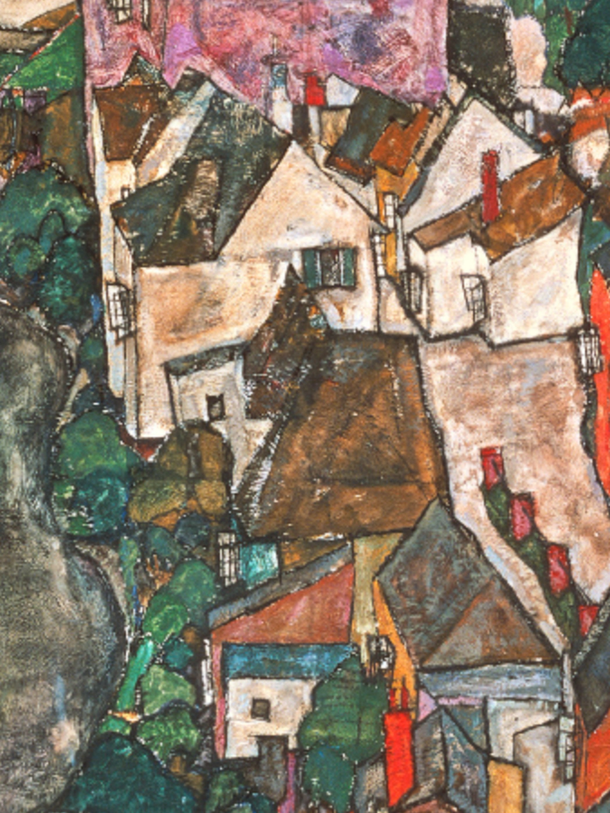 Egon Schiele - Landscape at Krumau