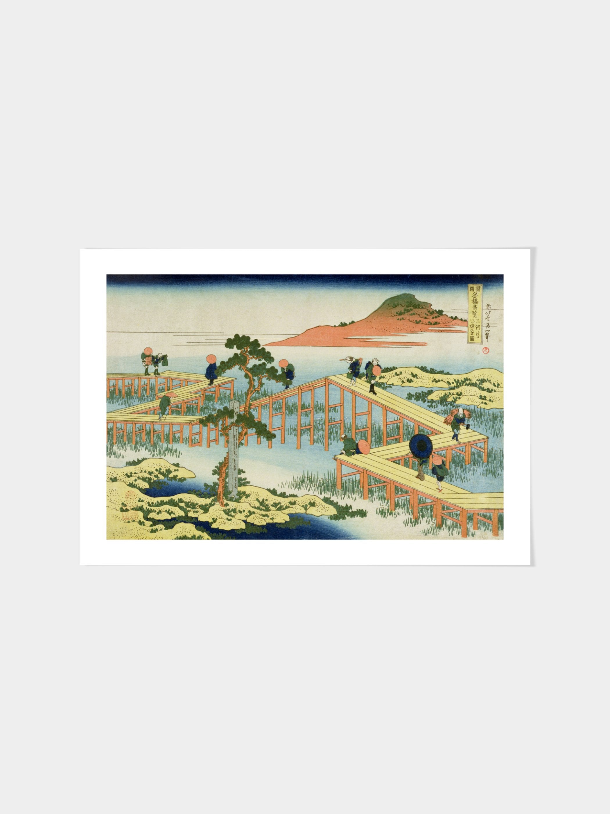 Katsushika Hokusai - Eight part bridge, province of Mucawa