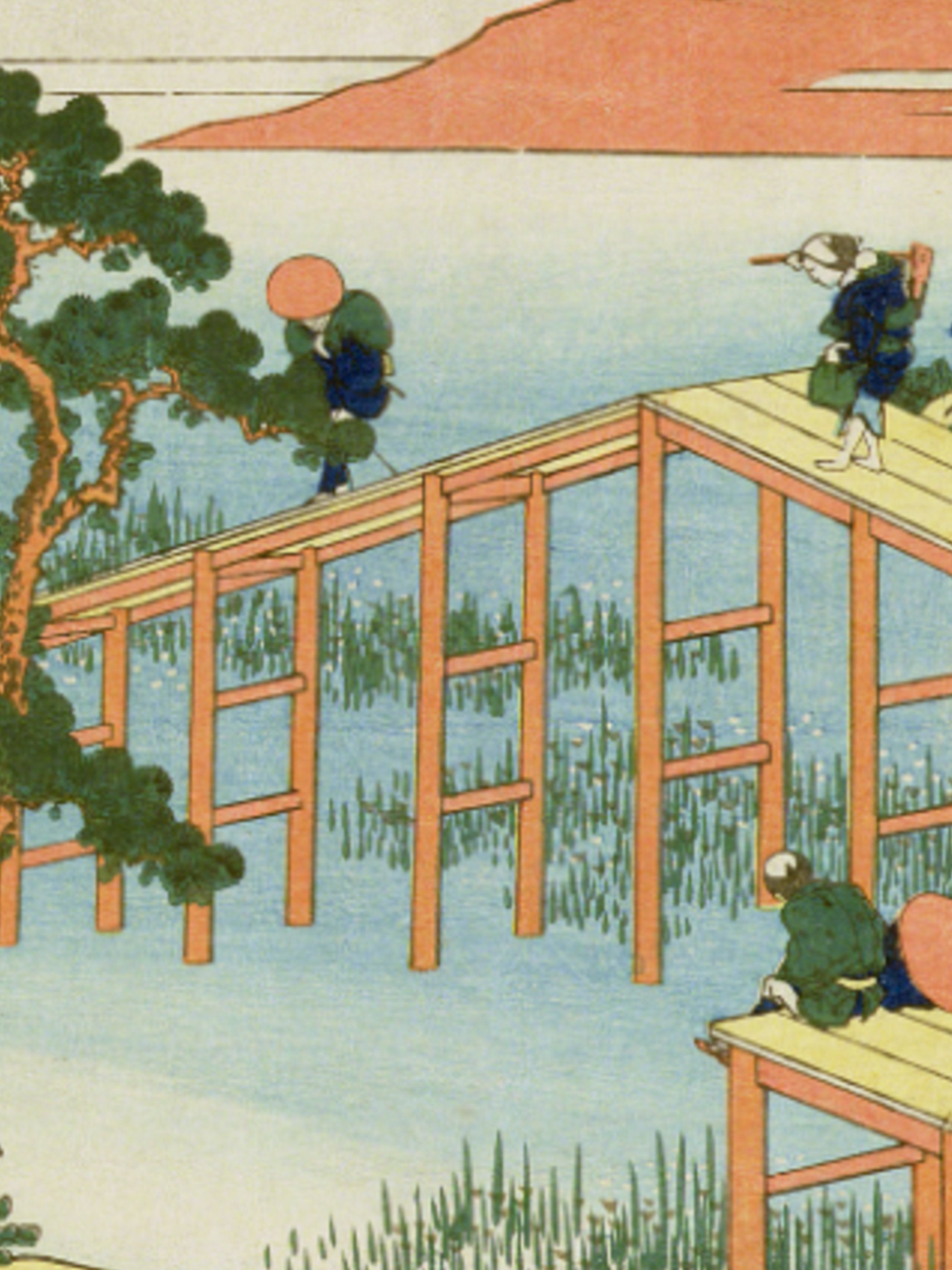 Katsushika Hokusai - Eight part bridge, province of Mucawa