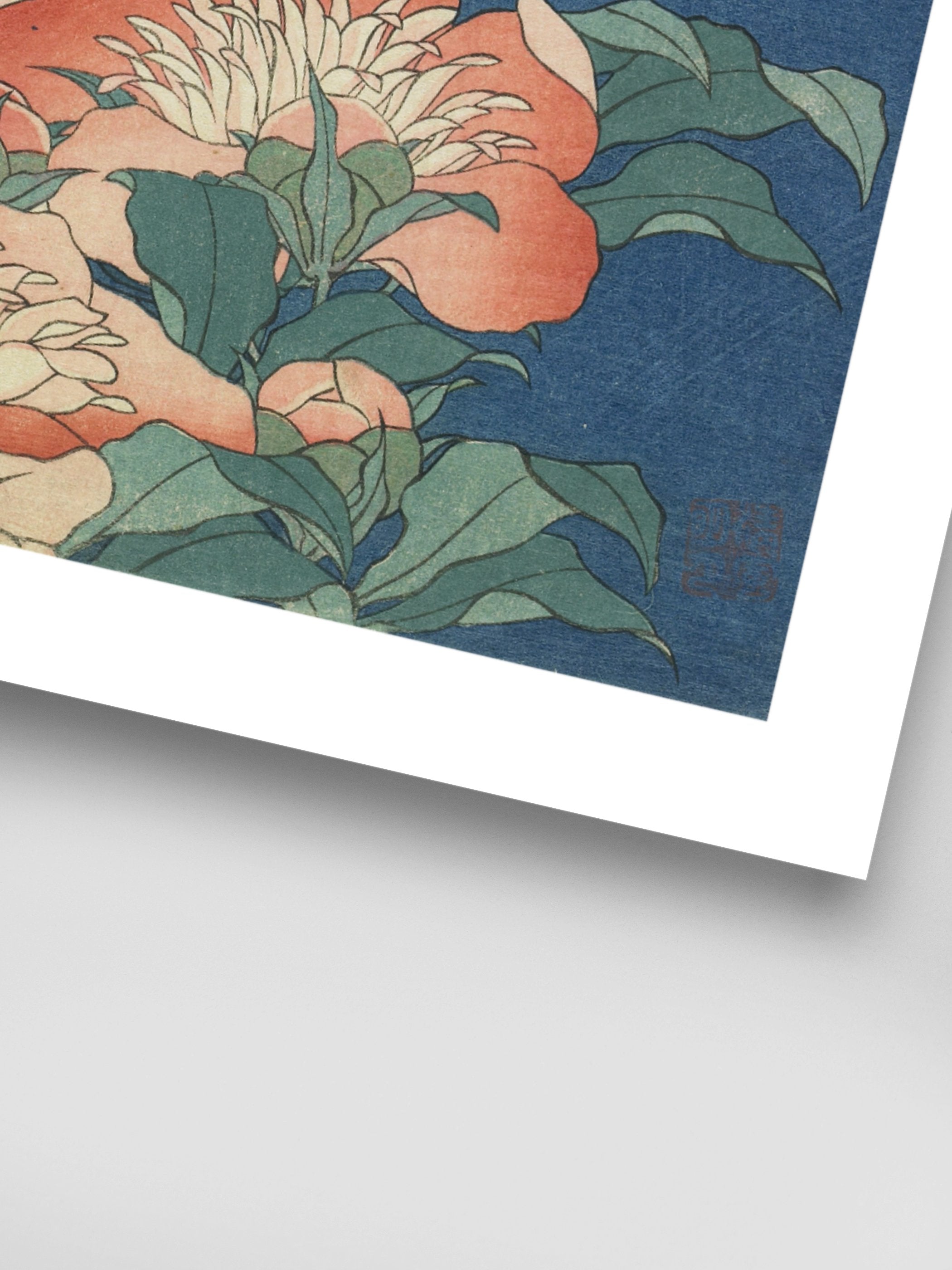 Katsushika Hokusai - Peonies and Canary