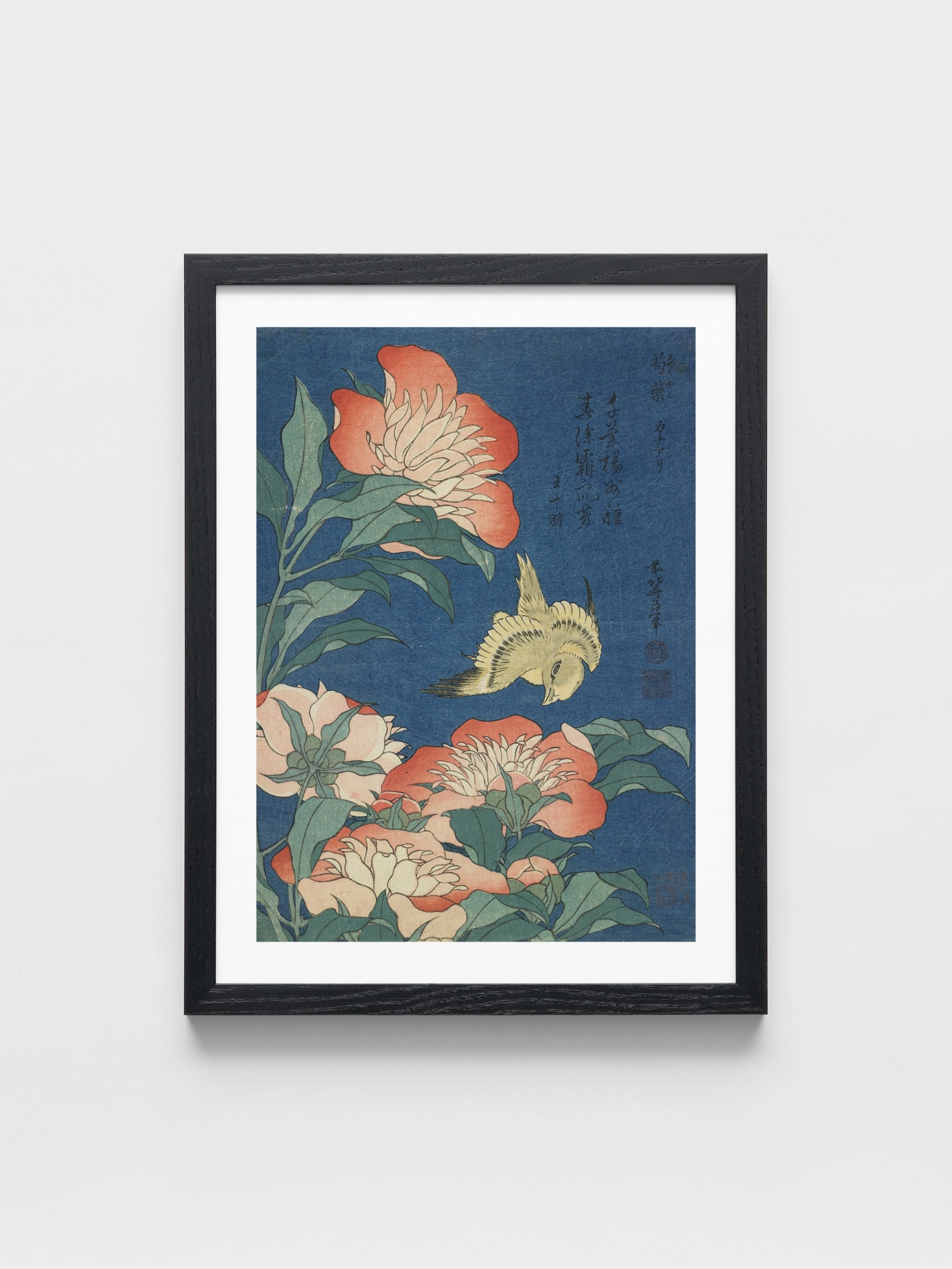 Katsushika Hokusai - Peonies and Canary