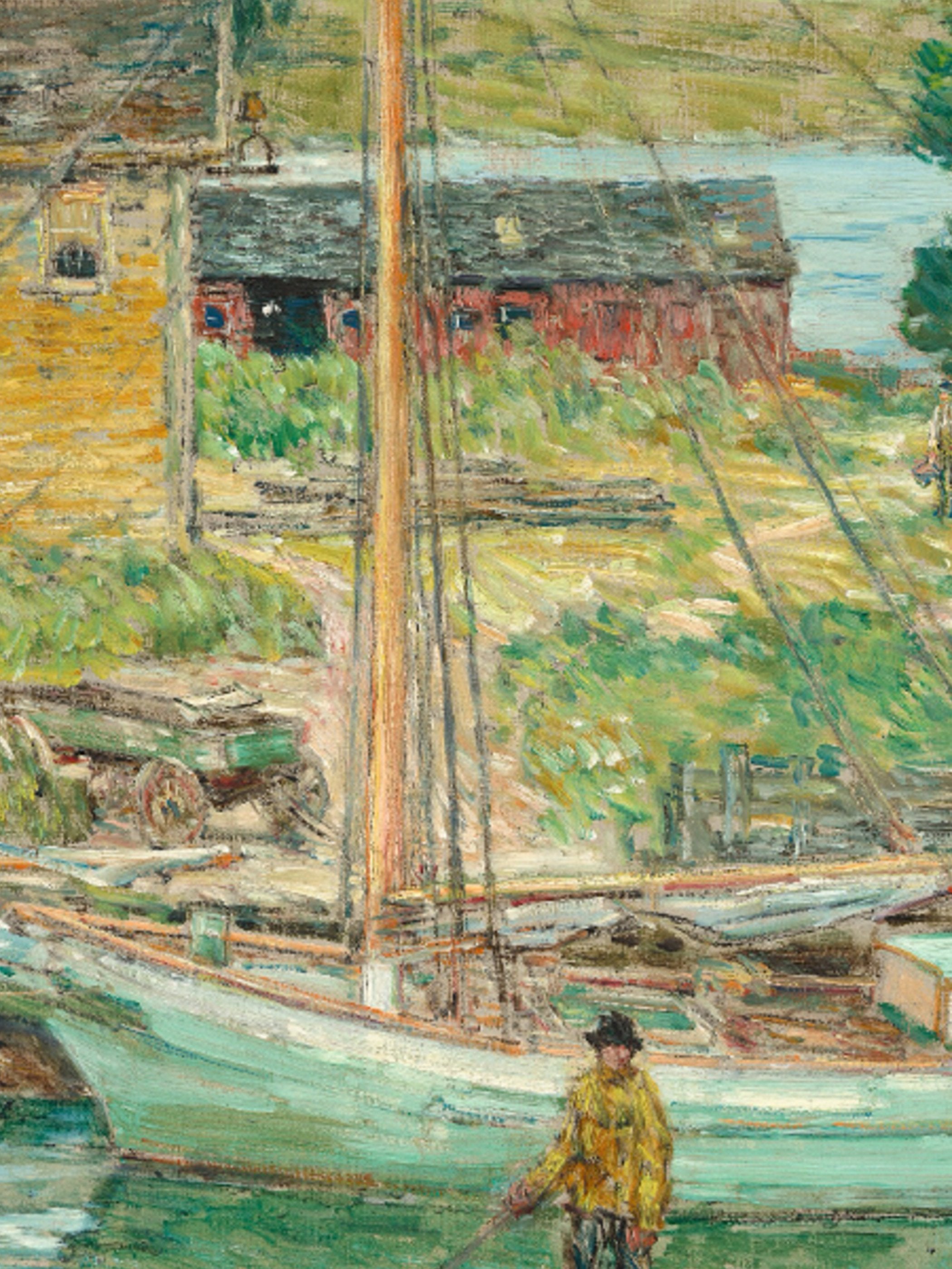 Childe Hassam - Oyster Sloop, Cos Cob