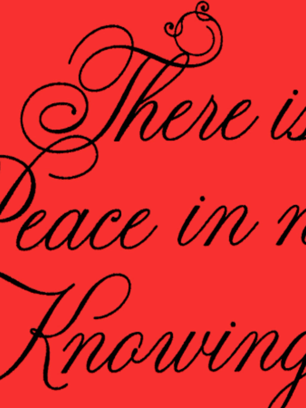 Jordan Schiffer - There is Peace in not Knowing