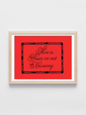 Jordan Schiffer - There is Peace in not Knowing