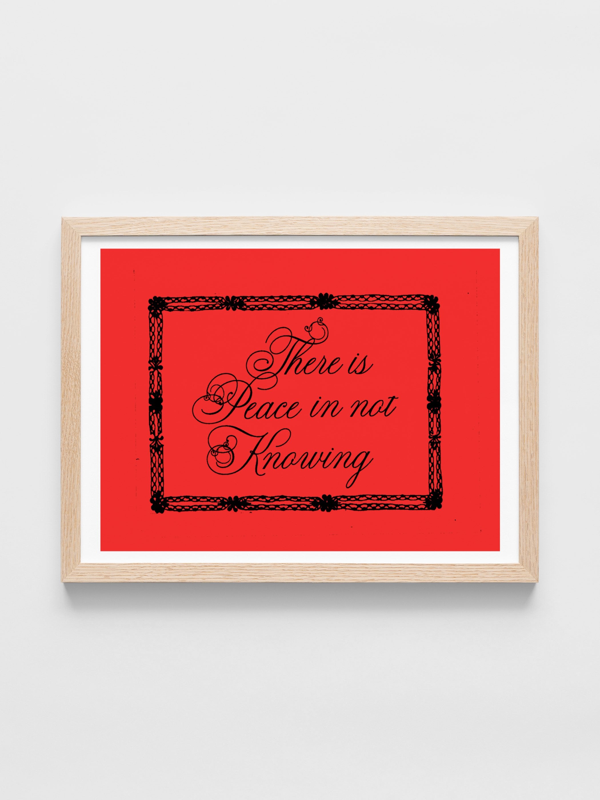 Jordan Schiffer - There is Peace in not Knowing