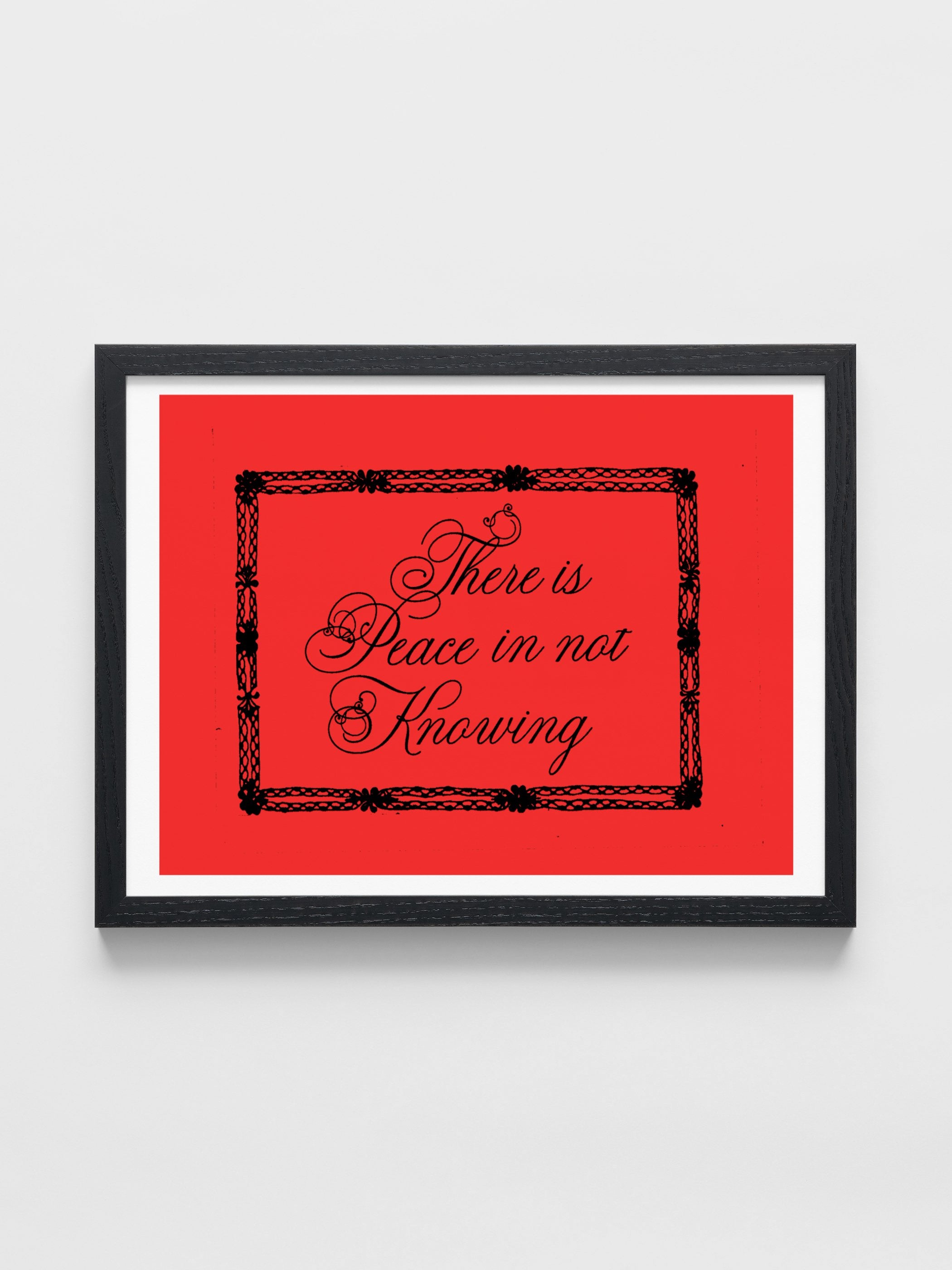 Jordan Schiffer - There is Peace in not Knowing