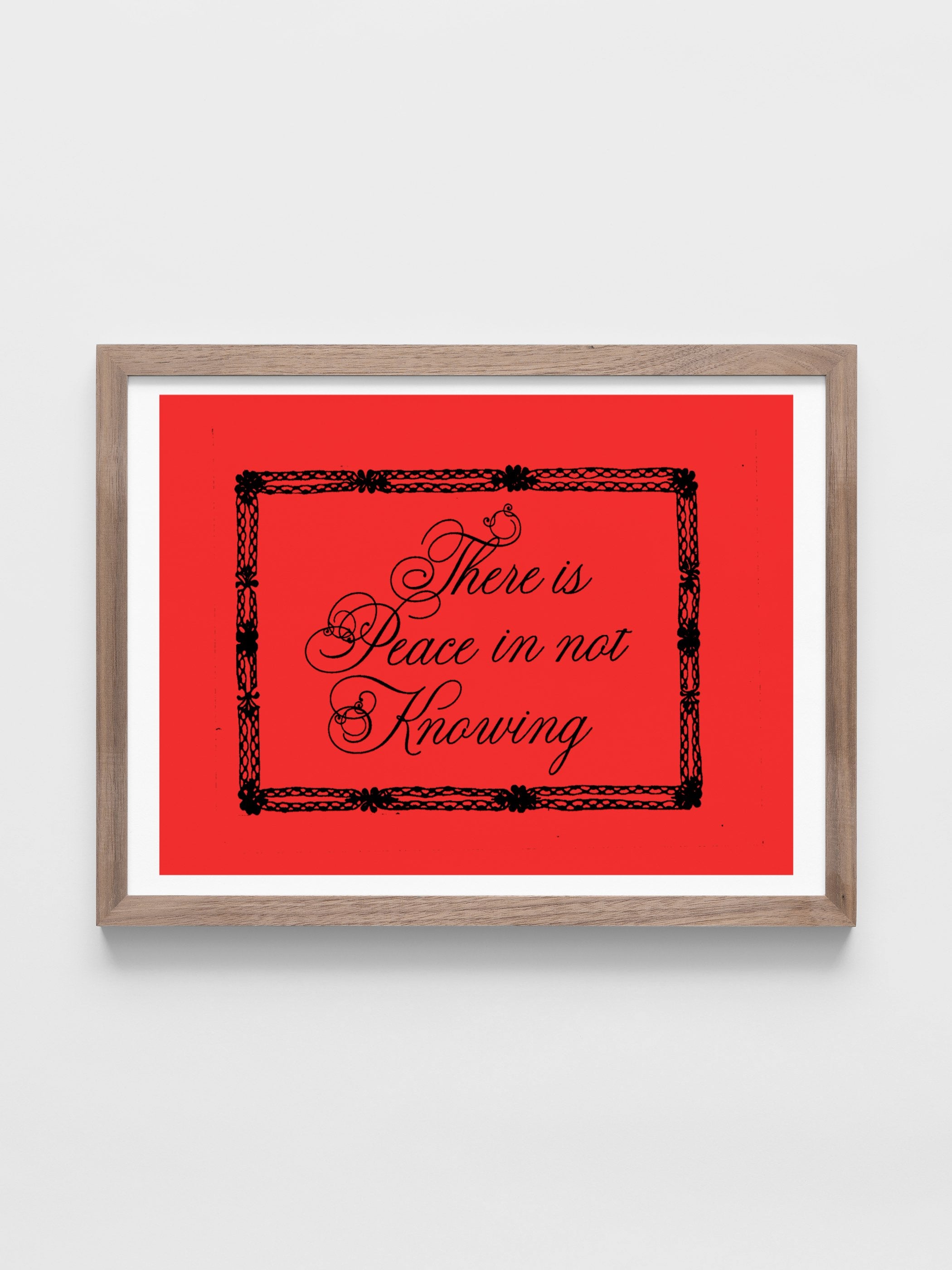 Jordan Schiffer - There is Peace in not Knowing