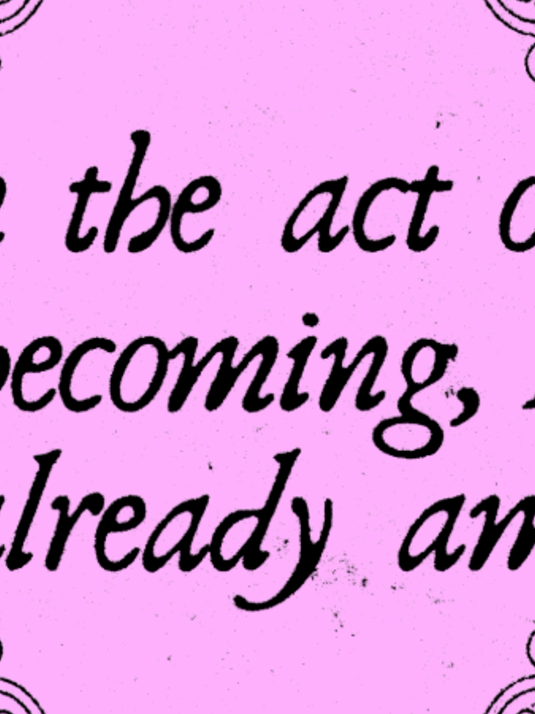 Jordan Schiffer - In the act of becoming, I already am