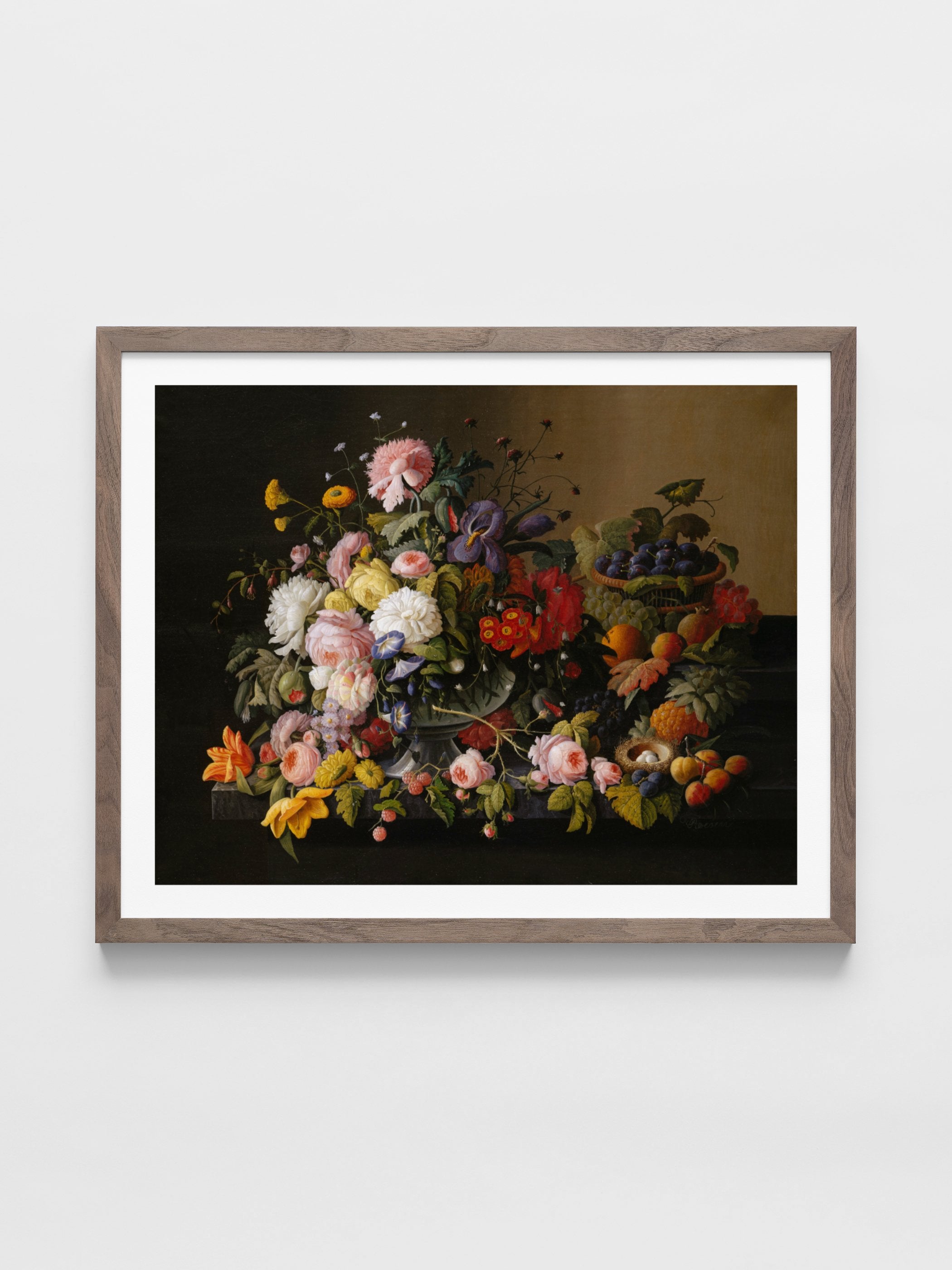 Severin Roesen - Still Life: Flowers and Fruit