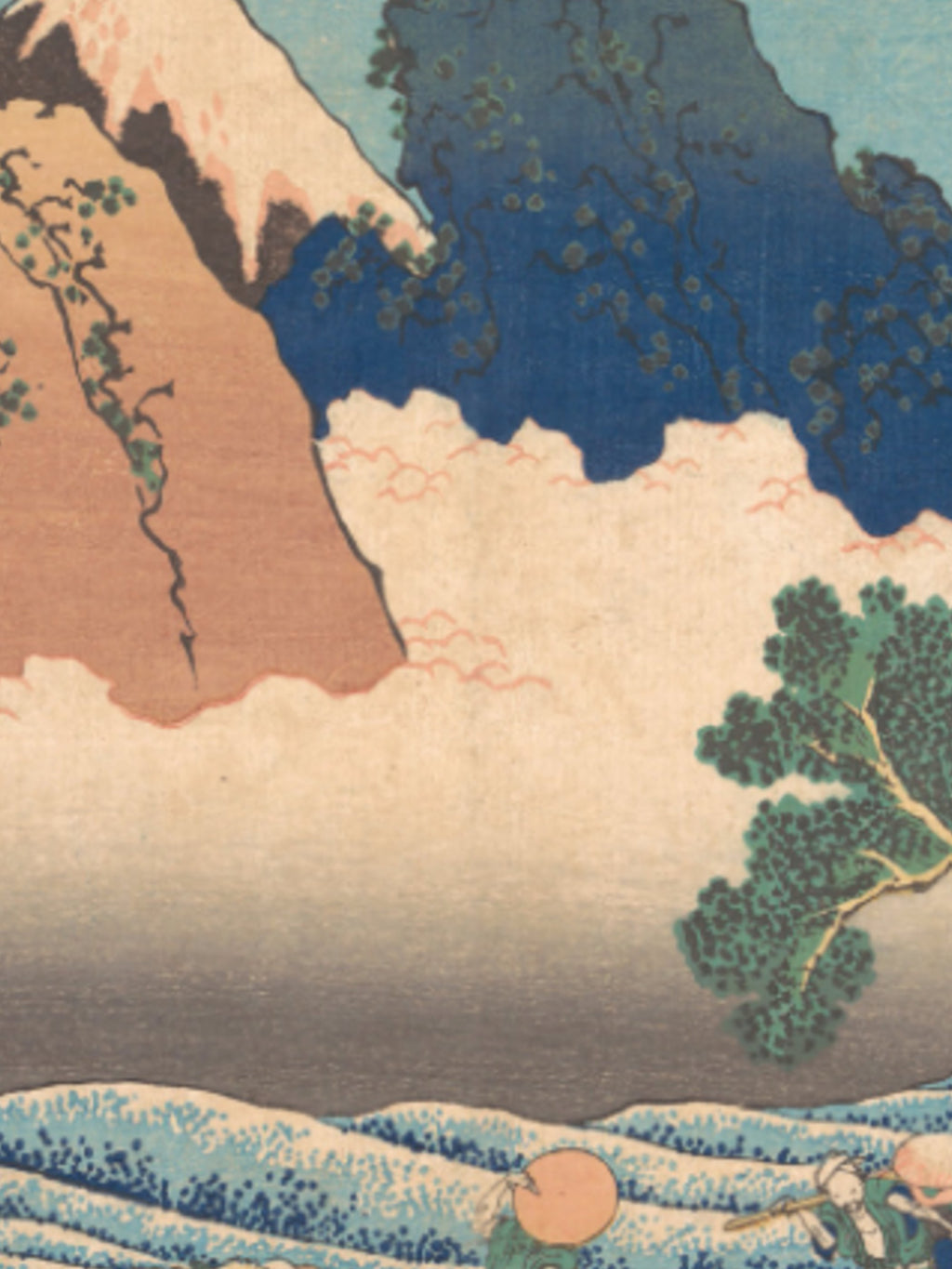 Katsushika Hokusai - View from the Other Side of Fuji from the Minobu River (Minobugawa ura Fuji)