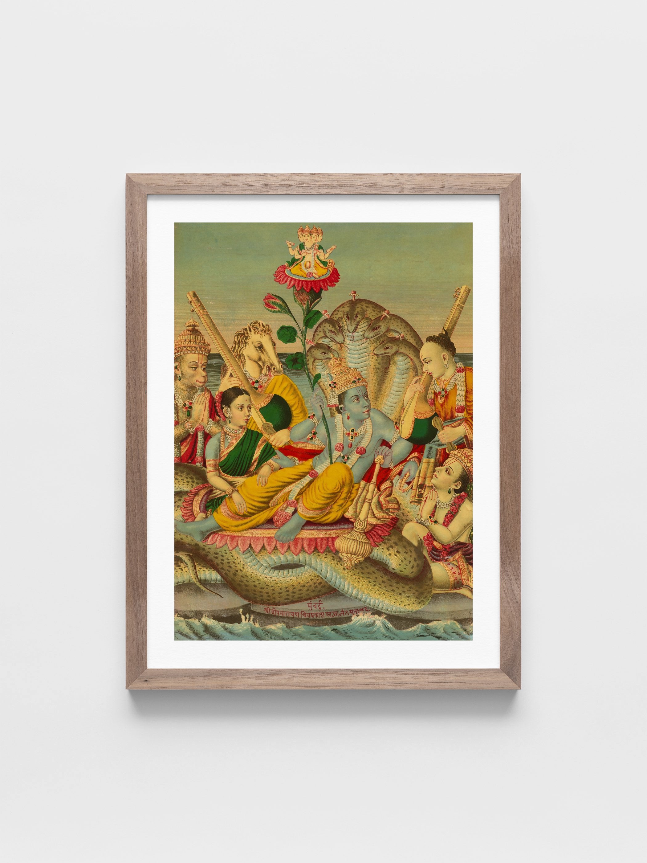 Vishnu Narayana on the divine serpent Shesha (Shri Sheshanarayana)