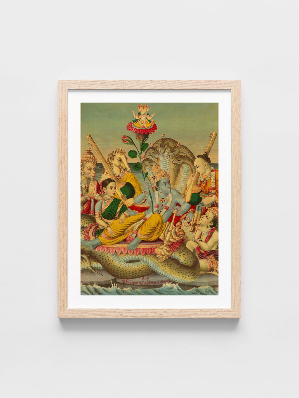 Vishnu Narayana on the divine serpent Shesha (Shri Sheshanarayana)
