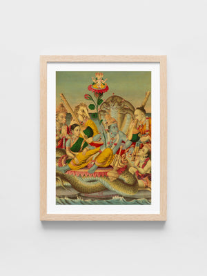Vishnu Narayana on the divine serpent Shesha (Shri Sheshanarayana)