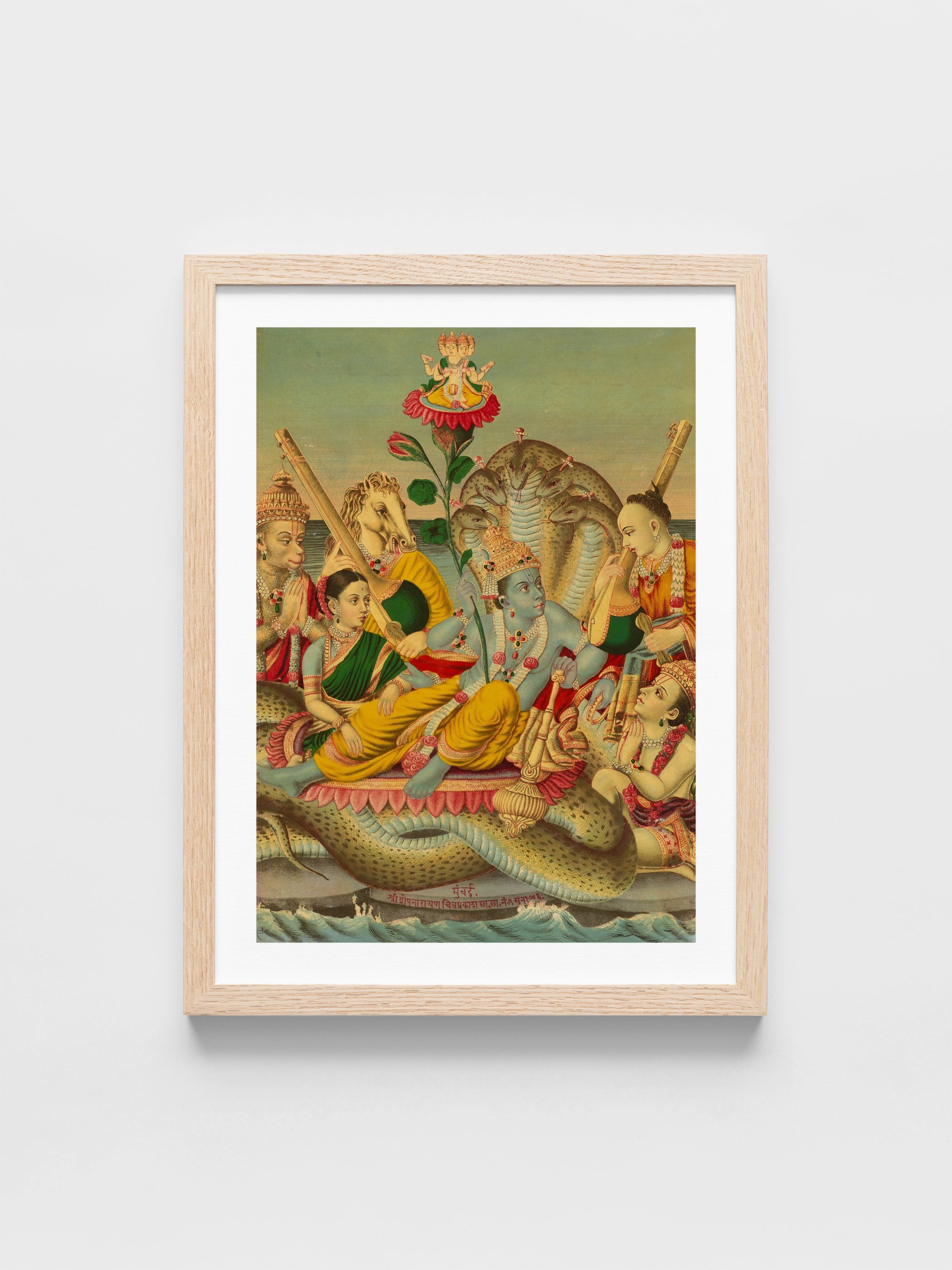 Vishnu Narayana on the divine serpent Shesha (Shri Sheshanarayana)