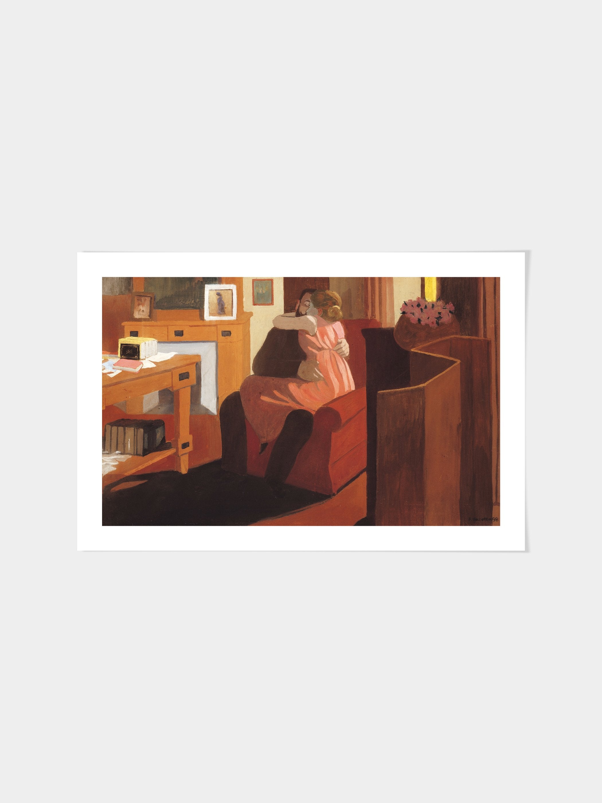 Felix Edouard Vallotton - Intimacy, Couple in an Interior with a Partition