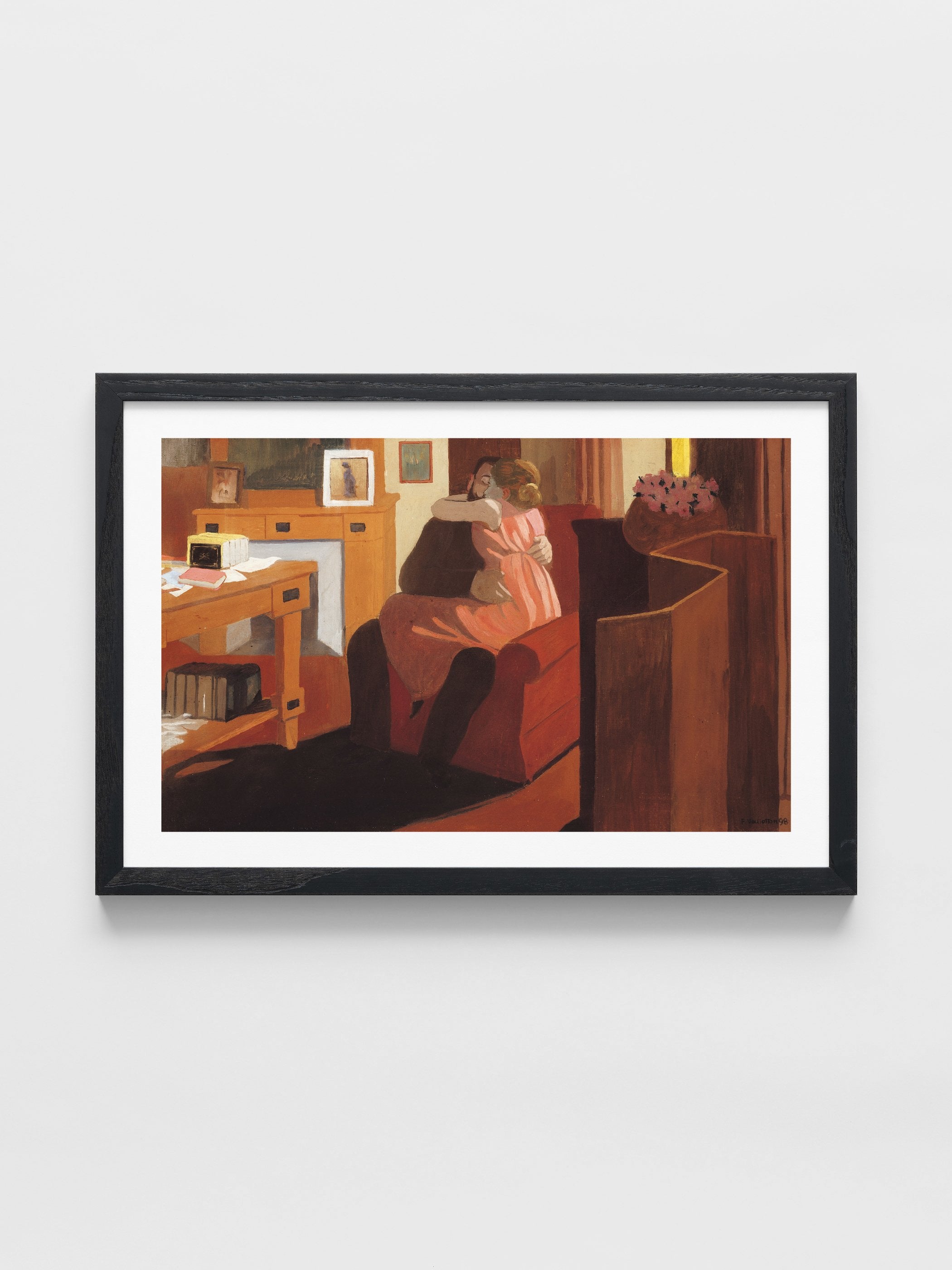 Felix Edouard Vallotton - Intimacy, Couple in an Interior with a Partition