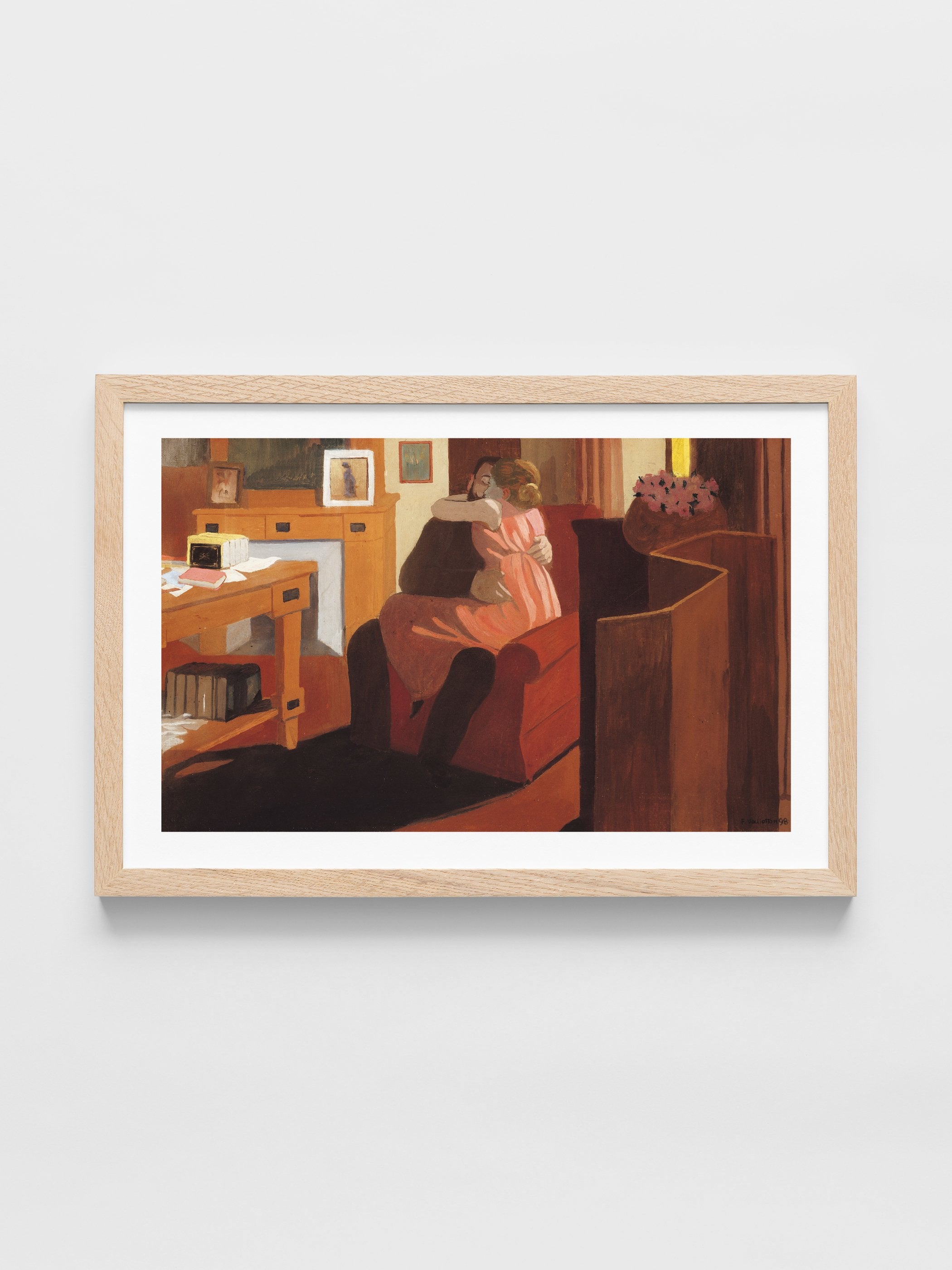 Felix Edouard Vallotton - Intimacy, Couple in an Interior with a Partition