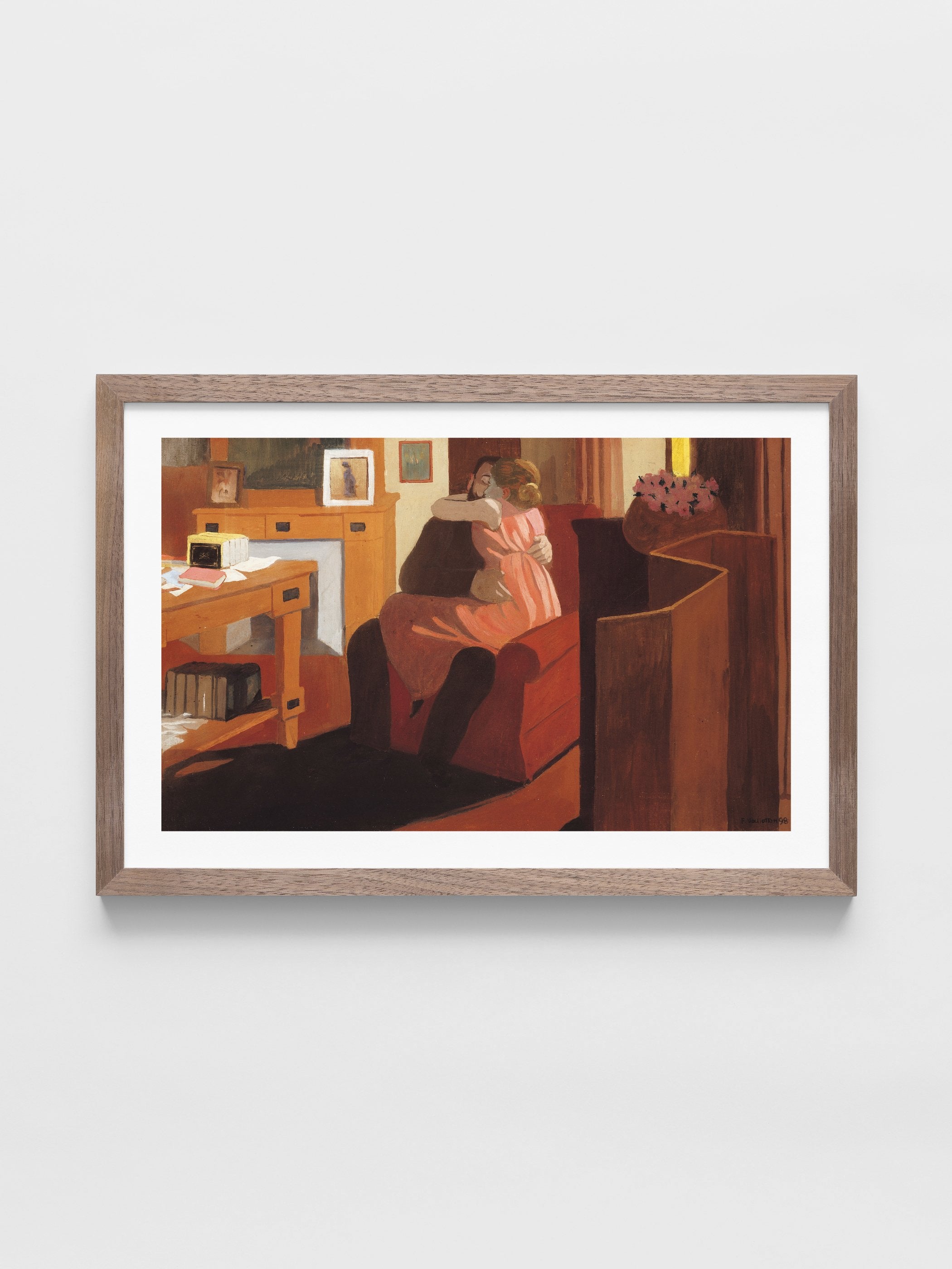 Felix Edouard Vallotton - Intimacy, Couple in an Interior with a Partition