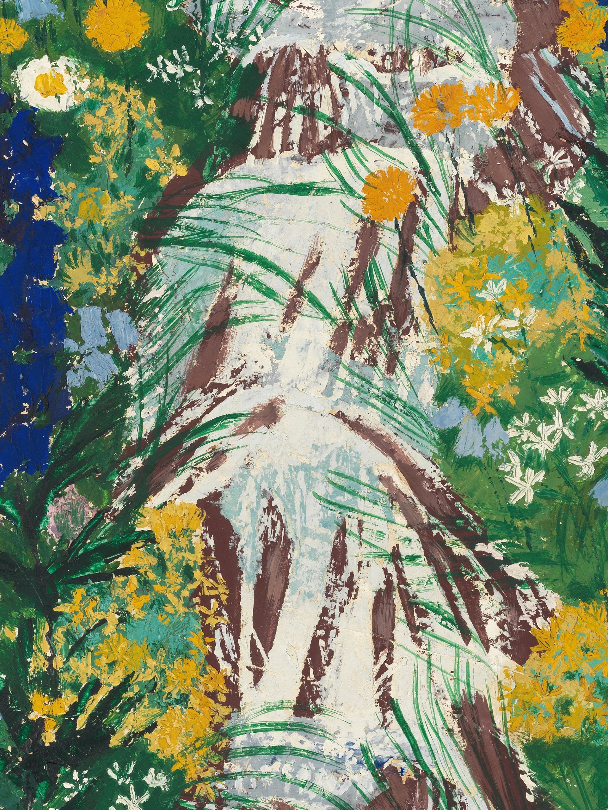 August Babberger - Flowers by the stream