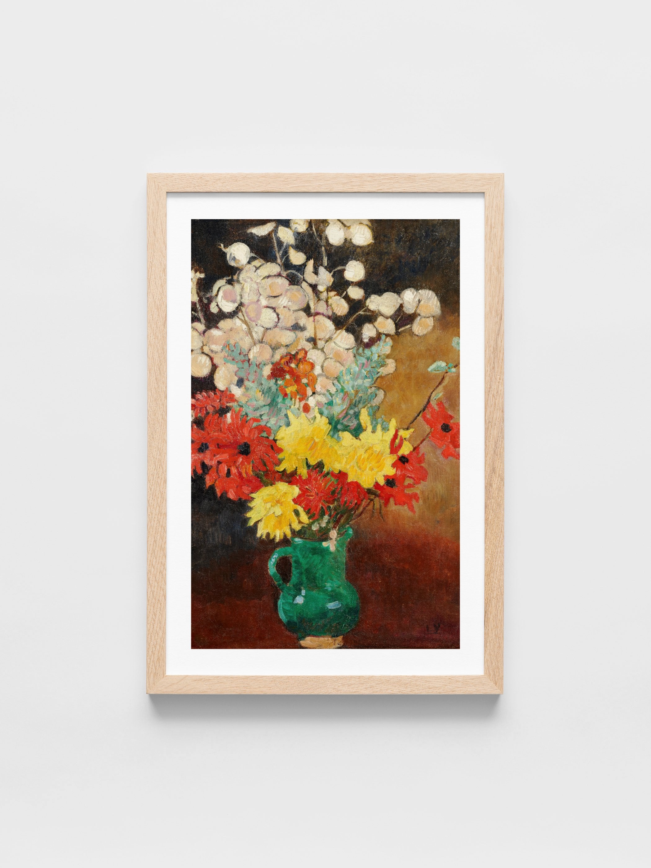 Louis Valtat - Cruche verte, dahlias et fleurs