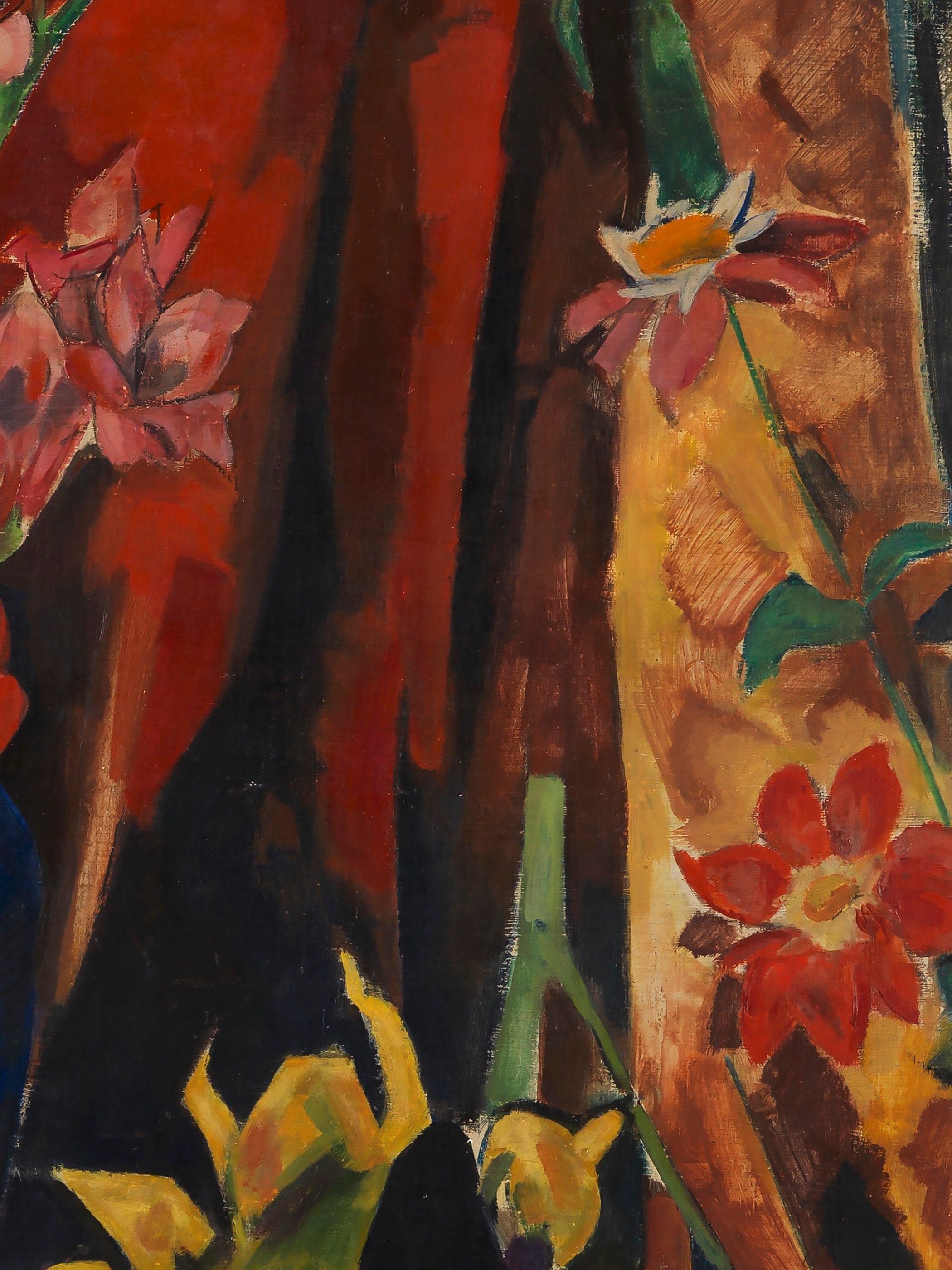 Heinrich Nauen - Flower Still Life with Butterfly