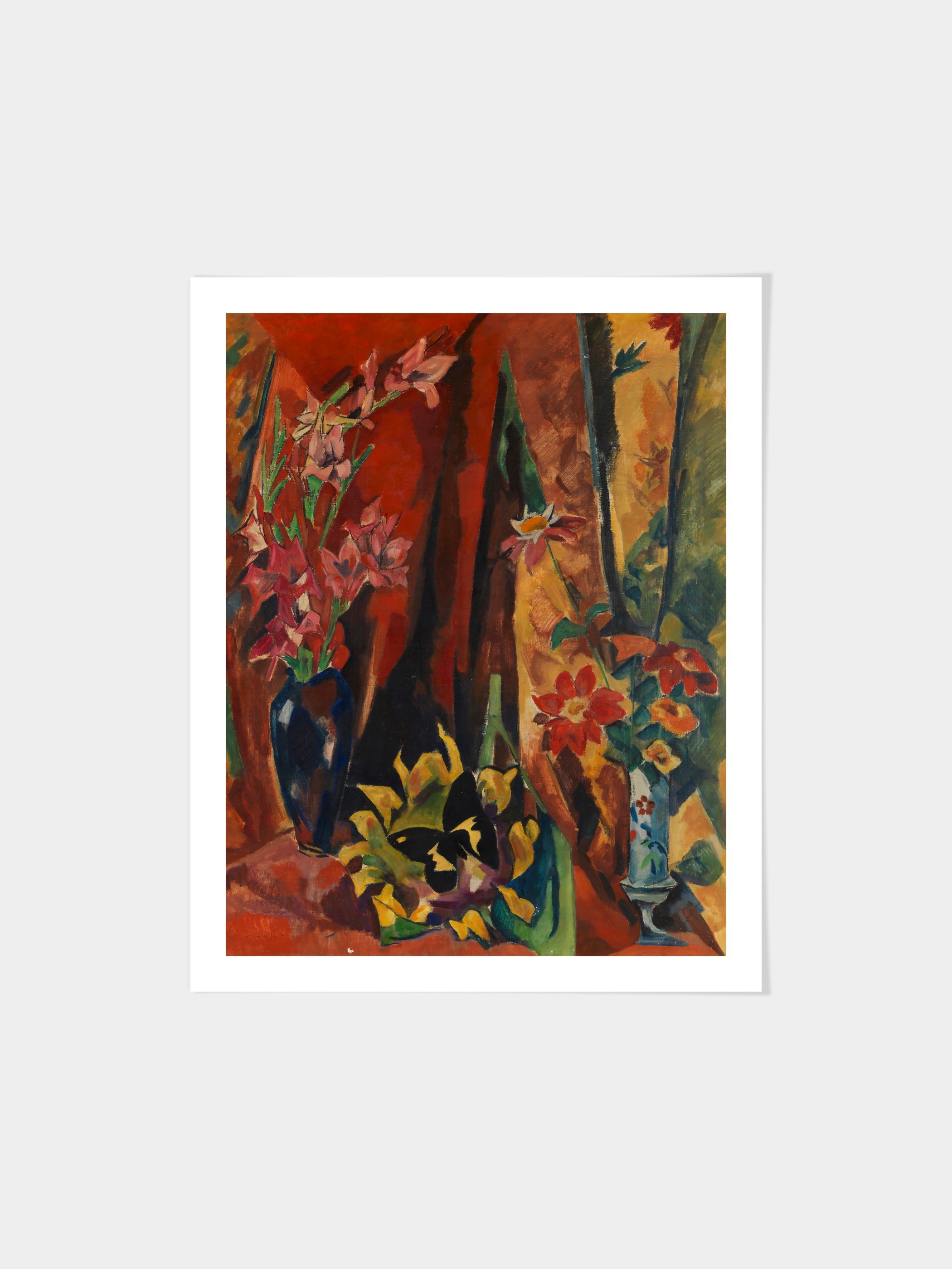 Heinrich Nauen - Flower Still Life with Butterfly