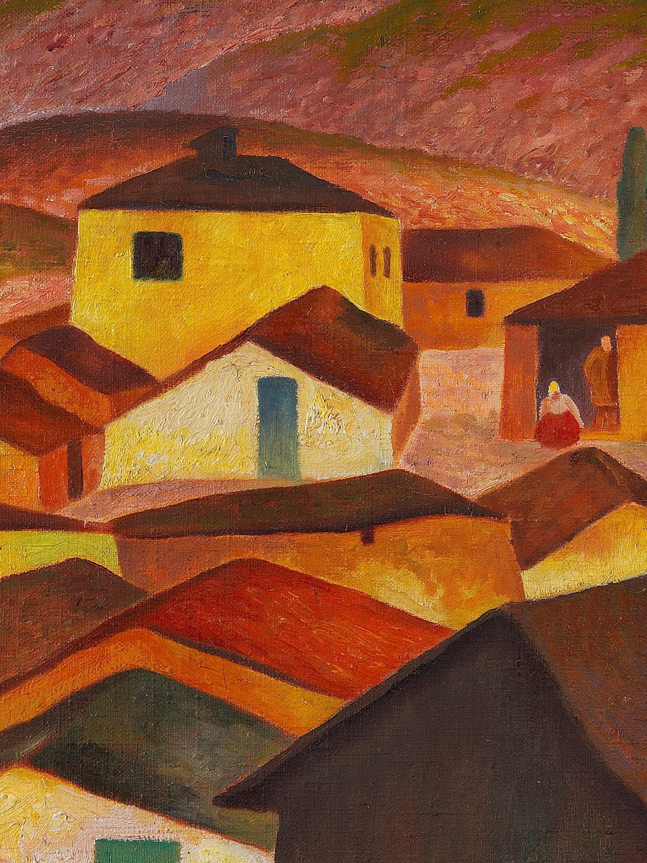 Gustav Wunderwald - Mountain village in Macedonia