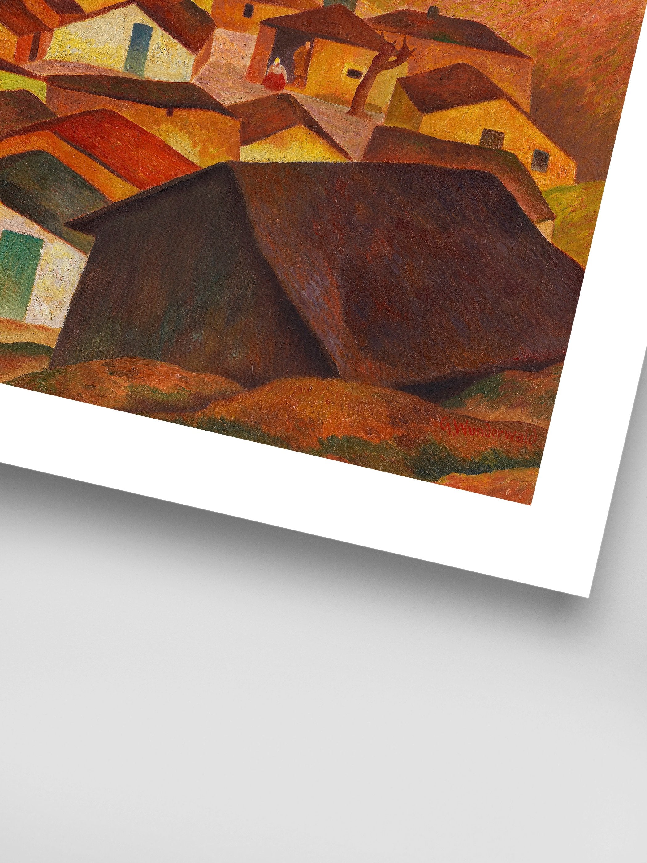 Gustav Wunderwald - Mountain village in Macedonia