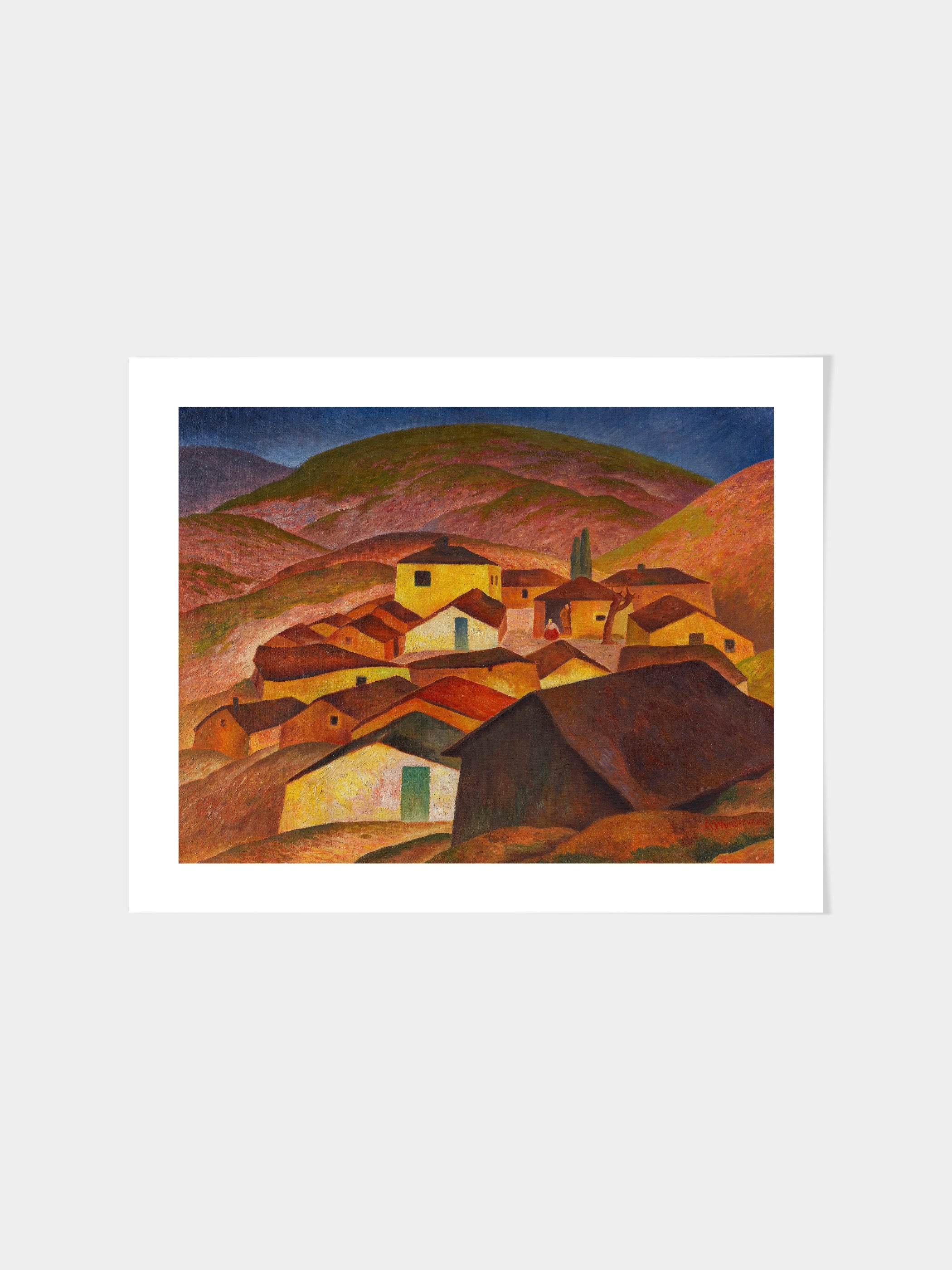 Gustav Wunderwald - Mountain village in Macedonia