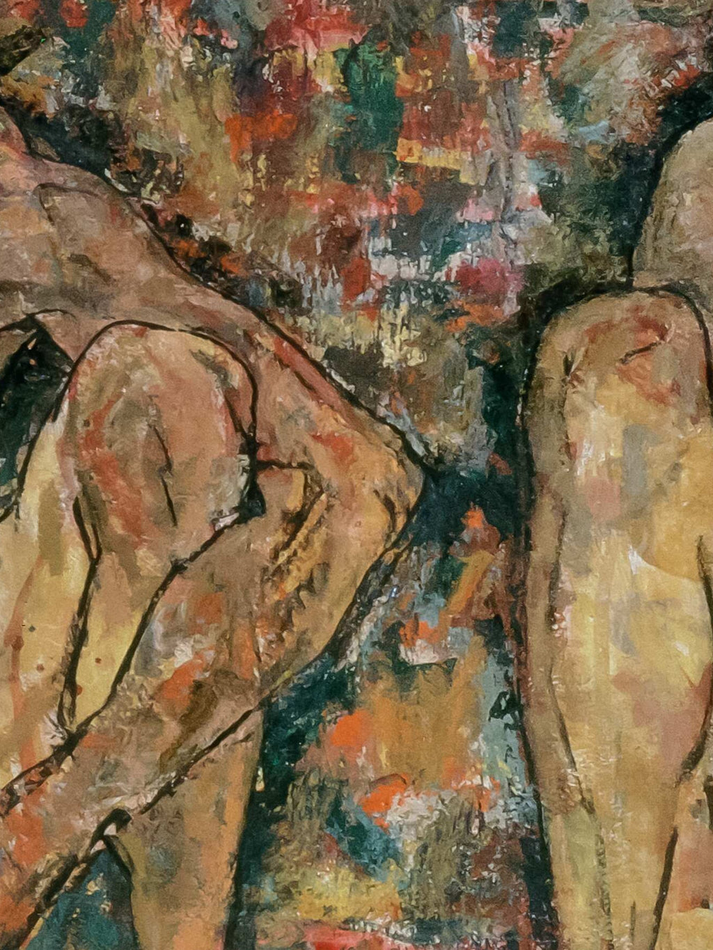 Egon Schiele - Hockendes Maennerpaar