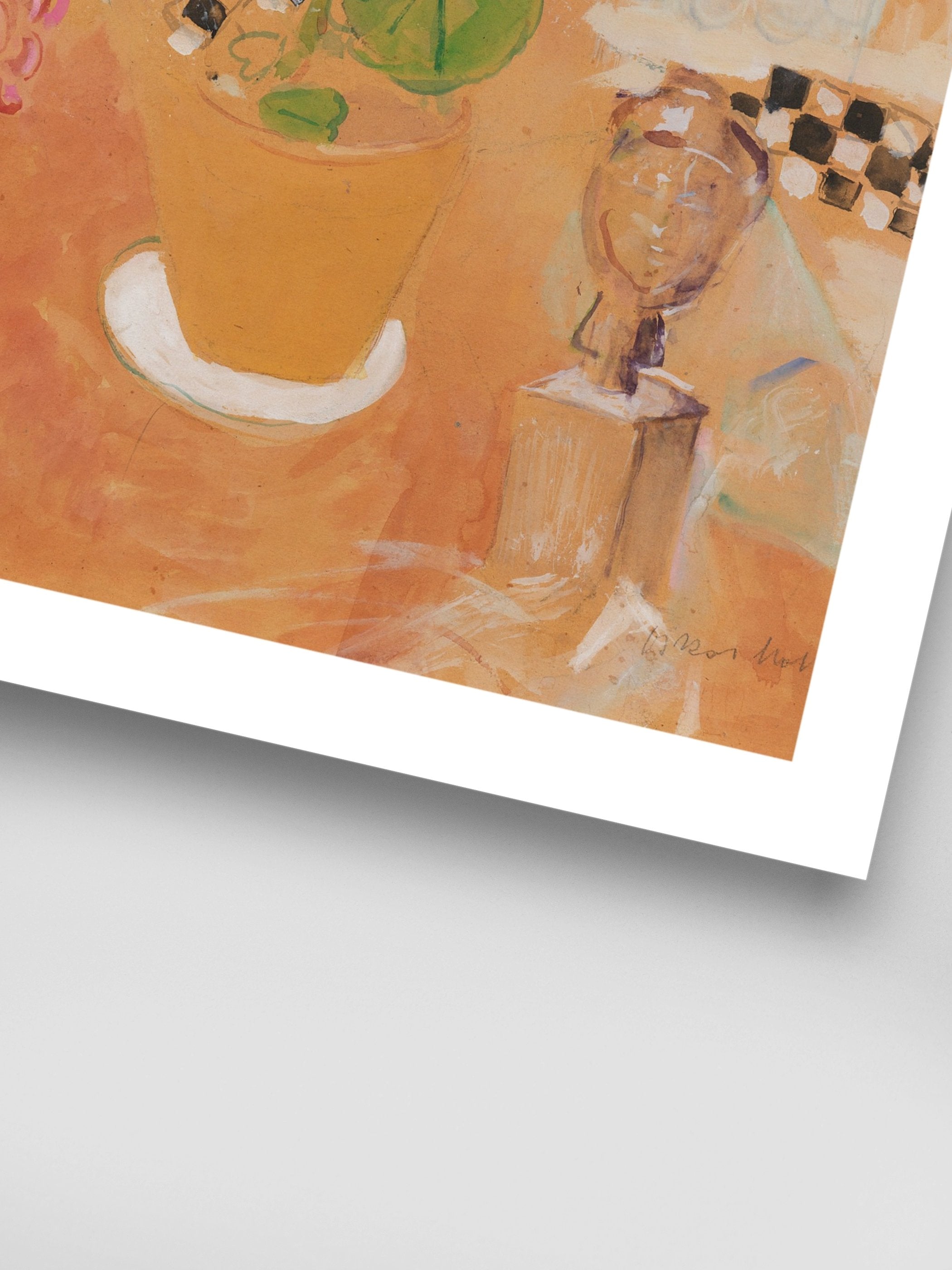 Oskar Moll - Stillleben mit Bronzekopf