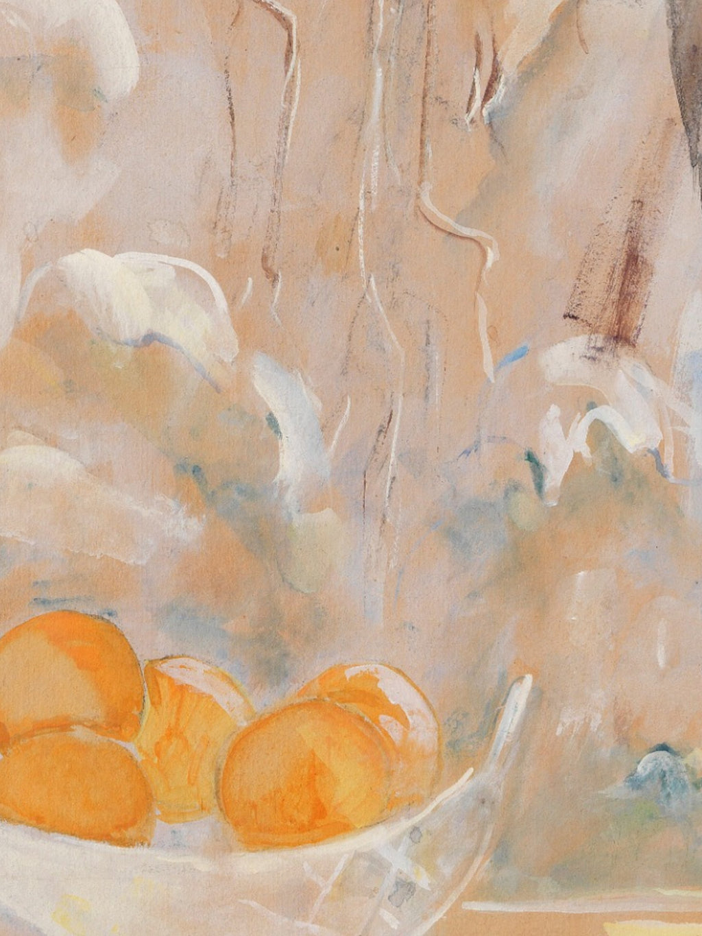 Oskar Moll - Obstschale mit Winterlandschaft