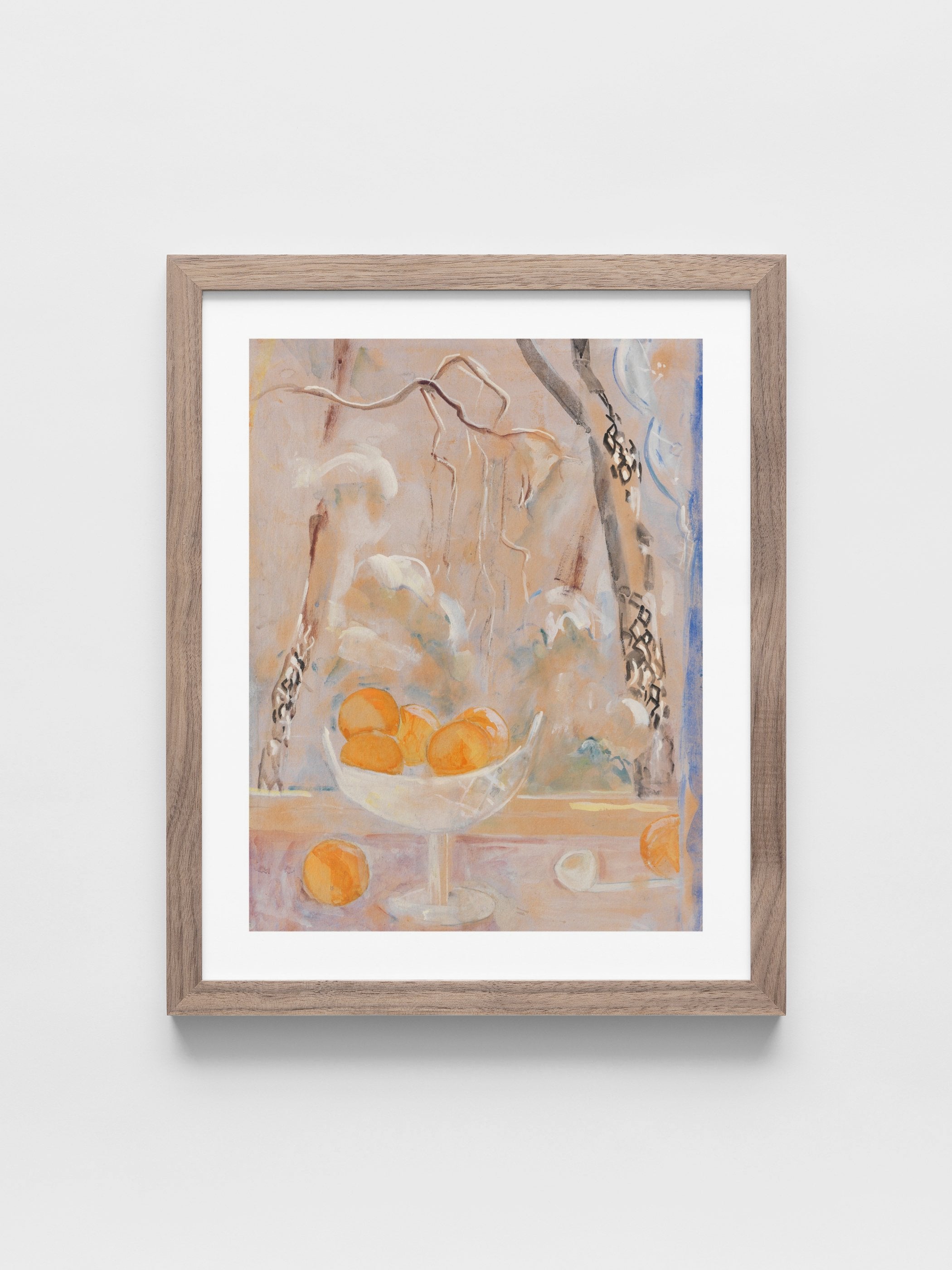 Oskar Moll - Obstschale mit Winterlandschaft