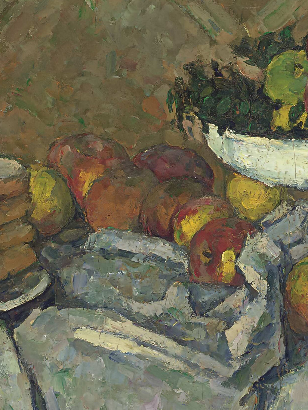 Paul Cezanne - Fruit bowl with a plate of biscuits