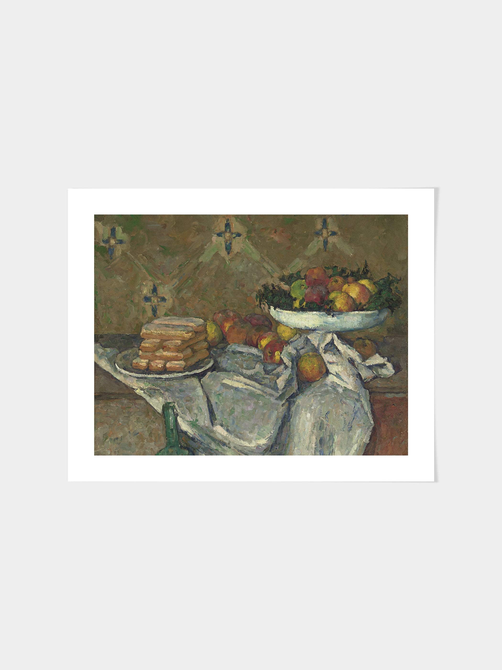 Paul Cezanne - Fruit bowl with a plate of biscuits