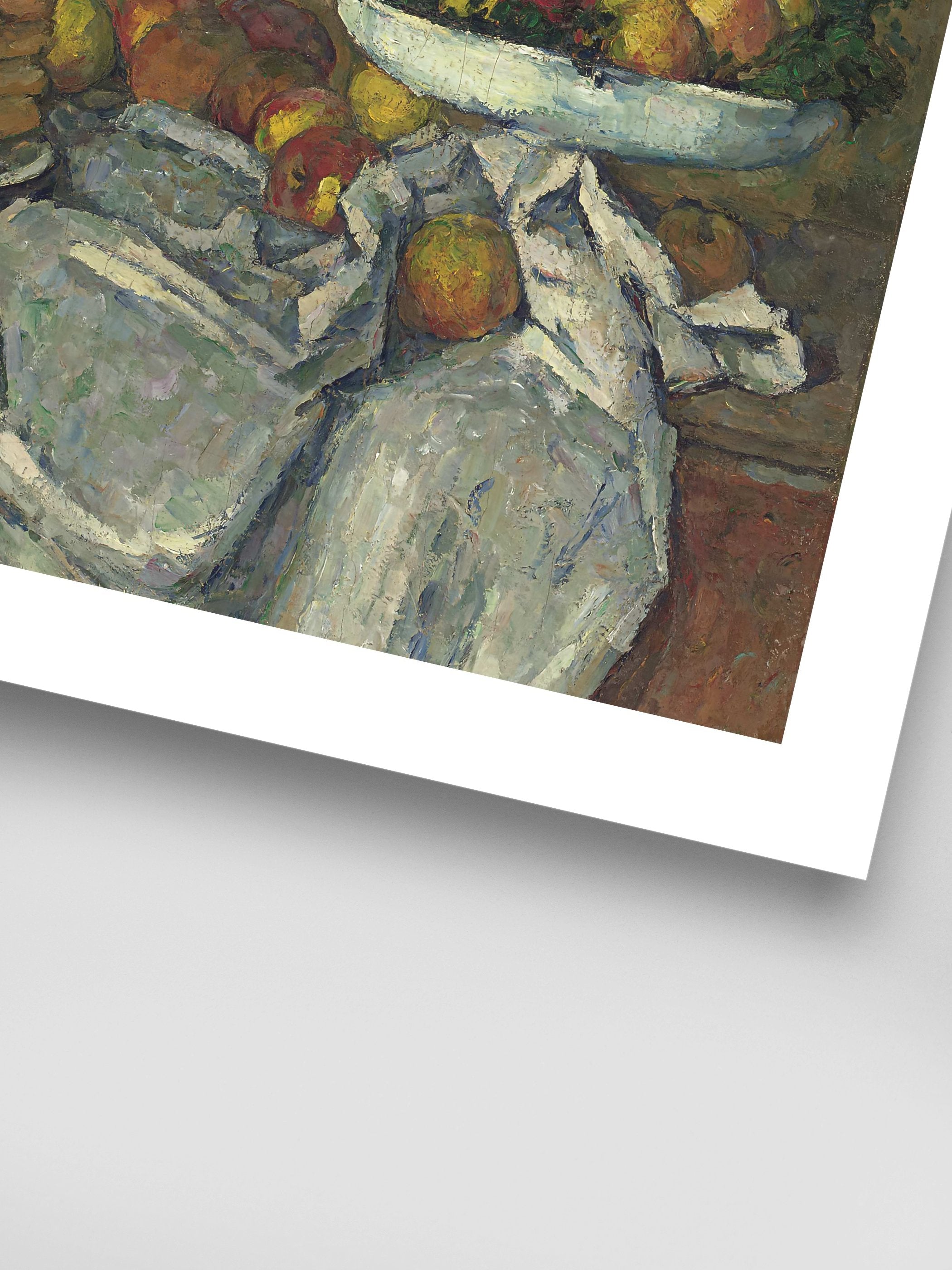 Paul Cezanne - Fruit bowl with a plate of biscuits