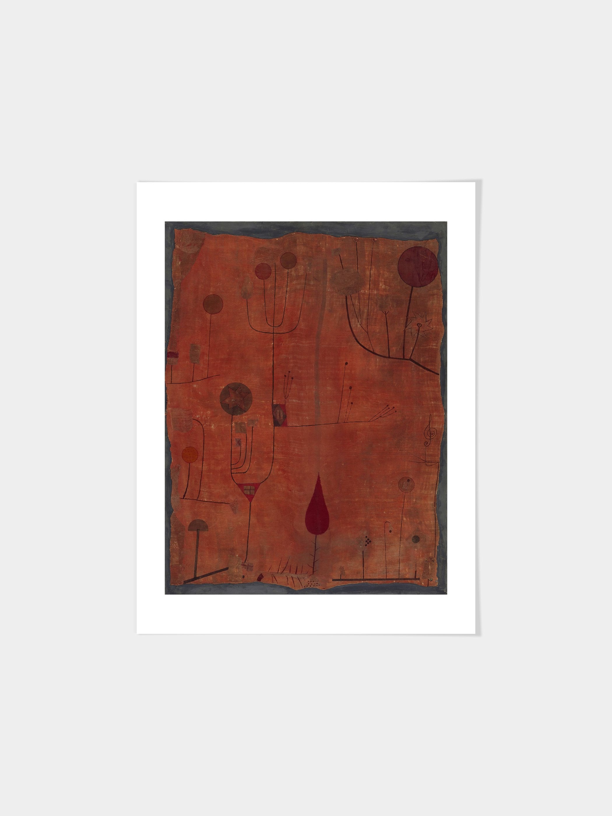 Paul Klee - Fruits on Red