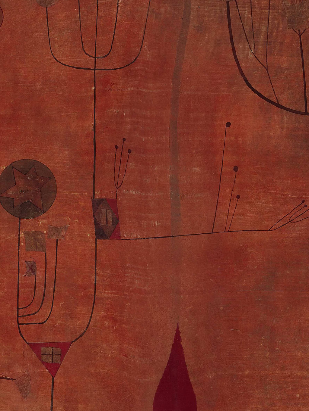 Paul Klee - Fruits on Red