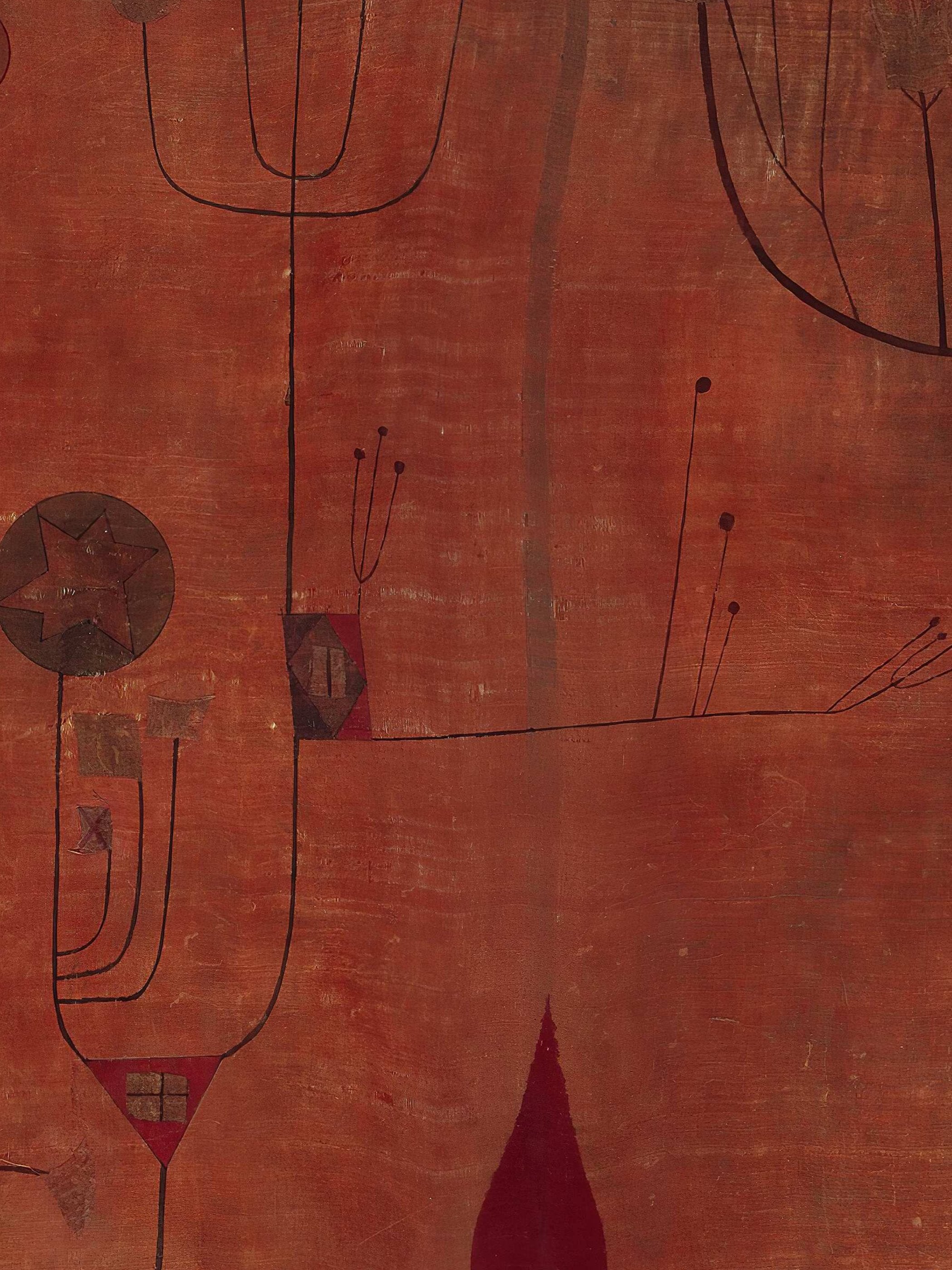 Paul Klee - Fruits on Red