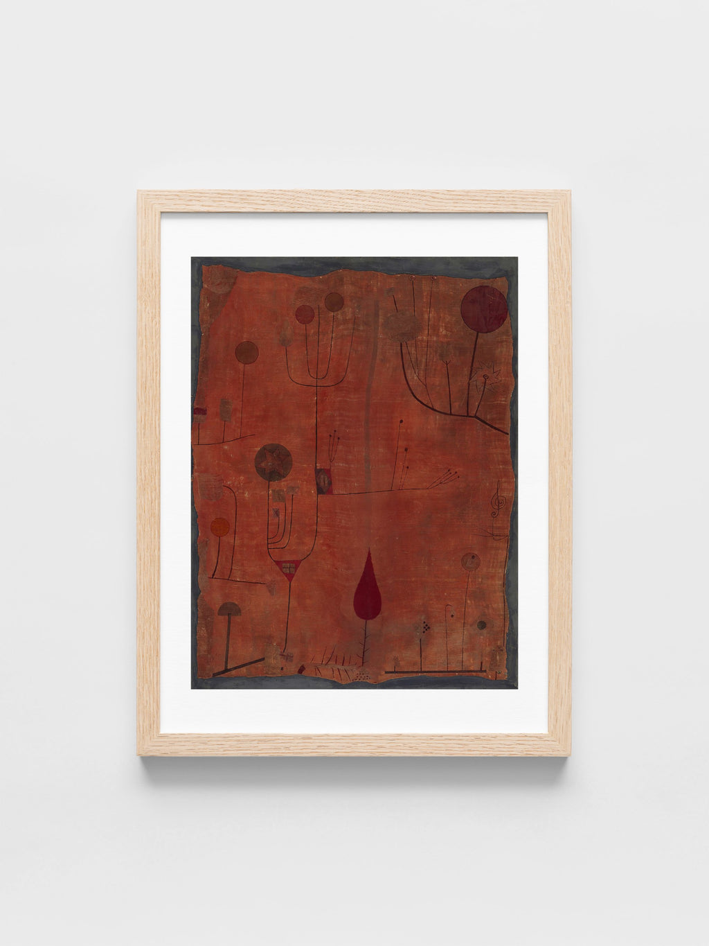 Paul Klee - Fruits on Red
