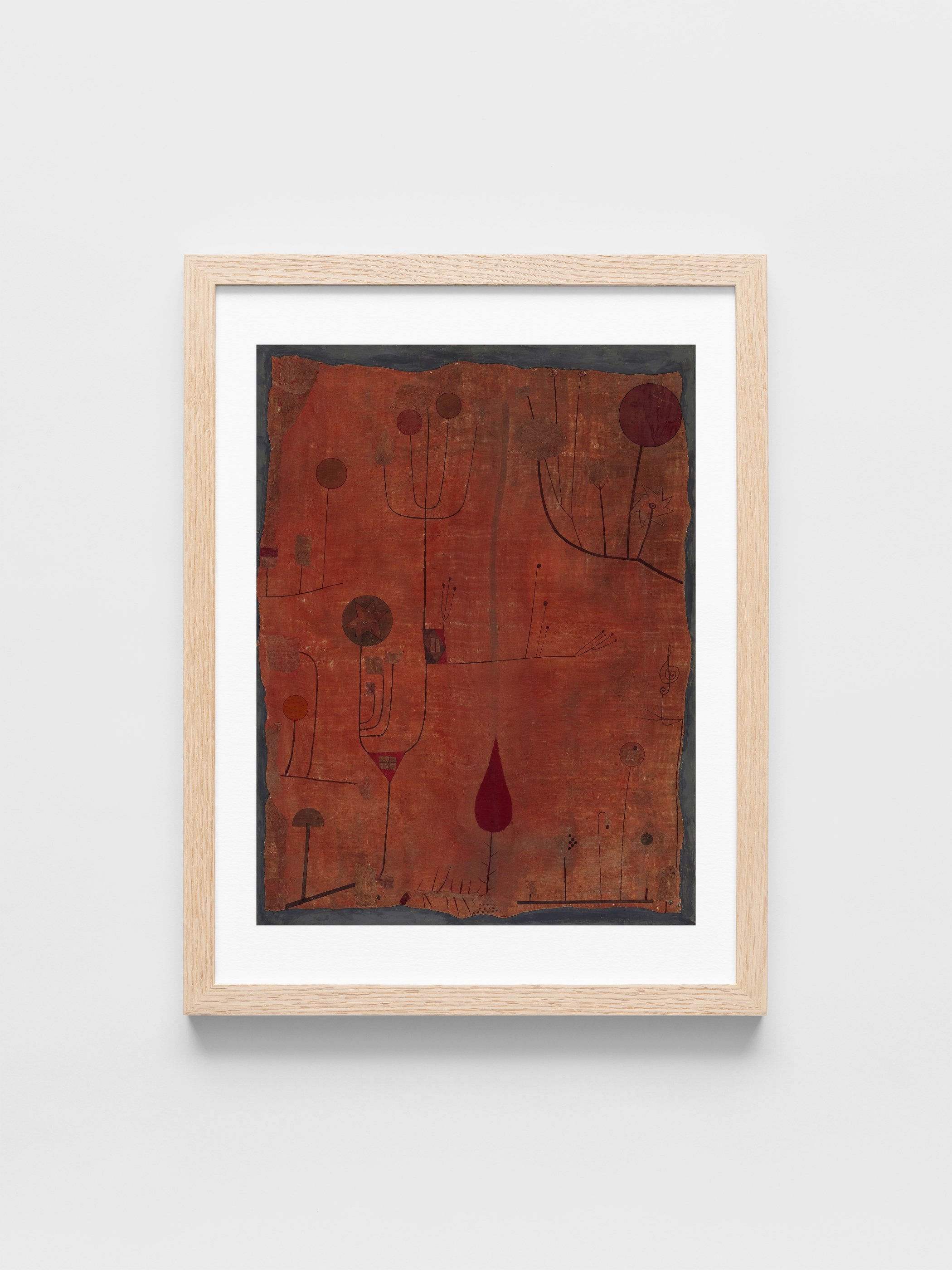 Paul Klee - Fruits on Red