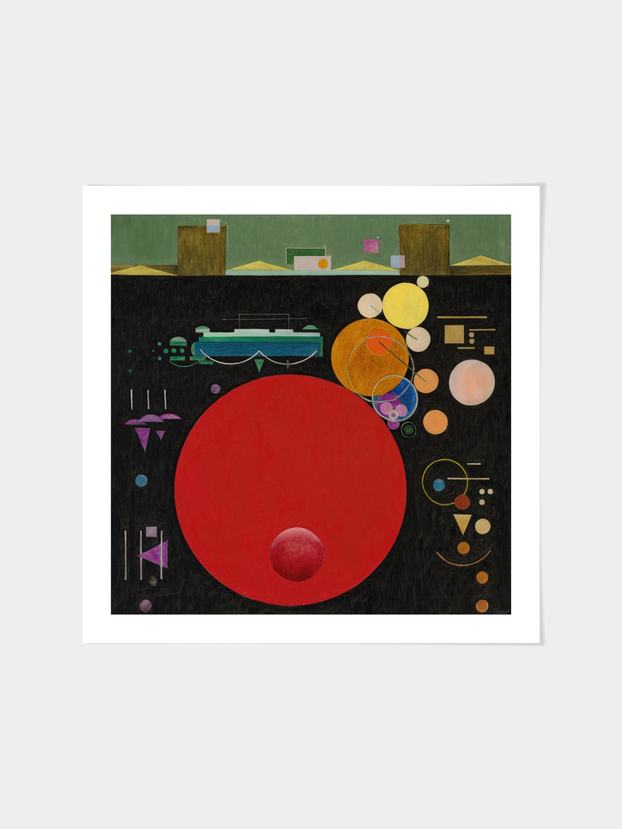 Rudolf Bauer - Composition with Red Circle