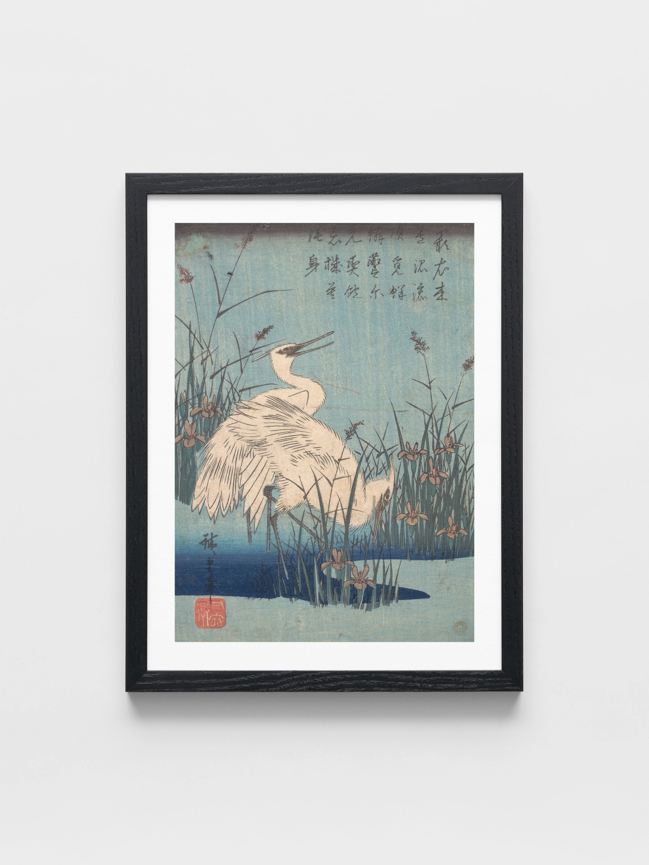 Utagawa Hiroshige - Egret in Iris and Grasses