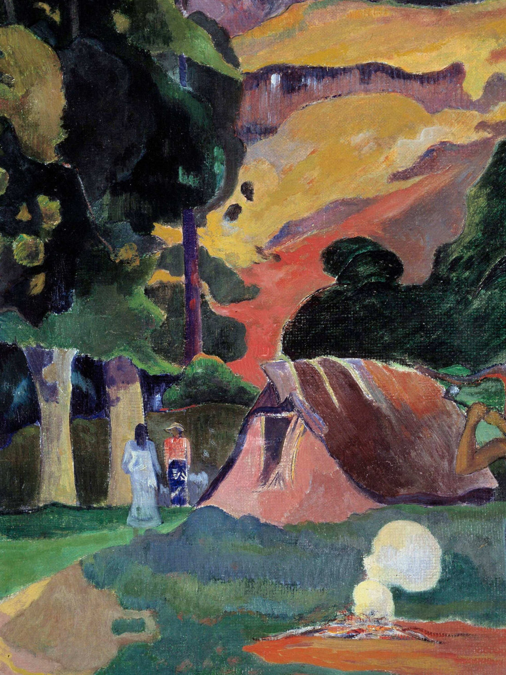 Paul Gauguin - Matamoe Or Landscape With Peacocks View Of A Landscape In Tahiti