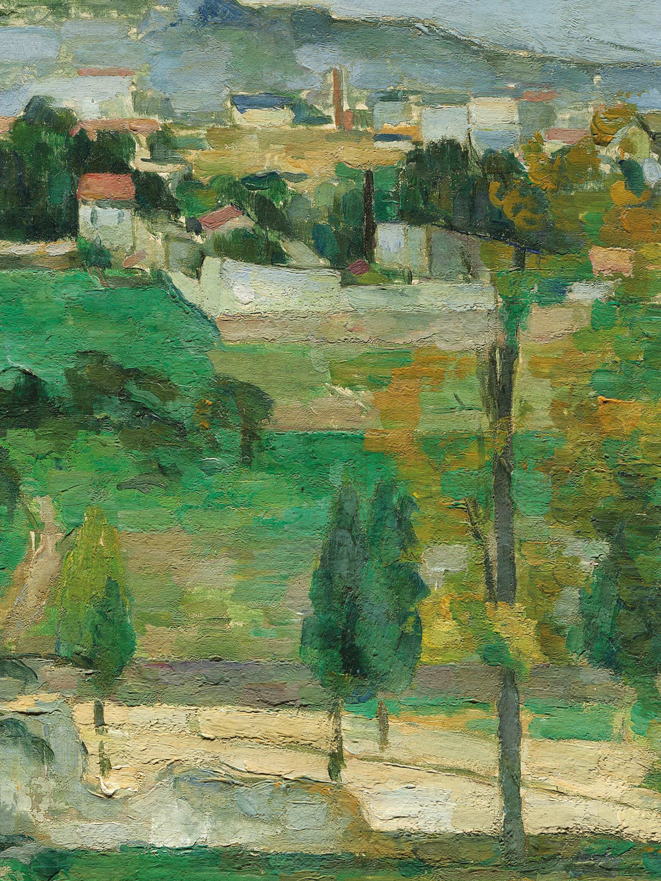 Paul Cezanne - Village behind trees, Ile-de-France